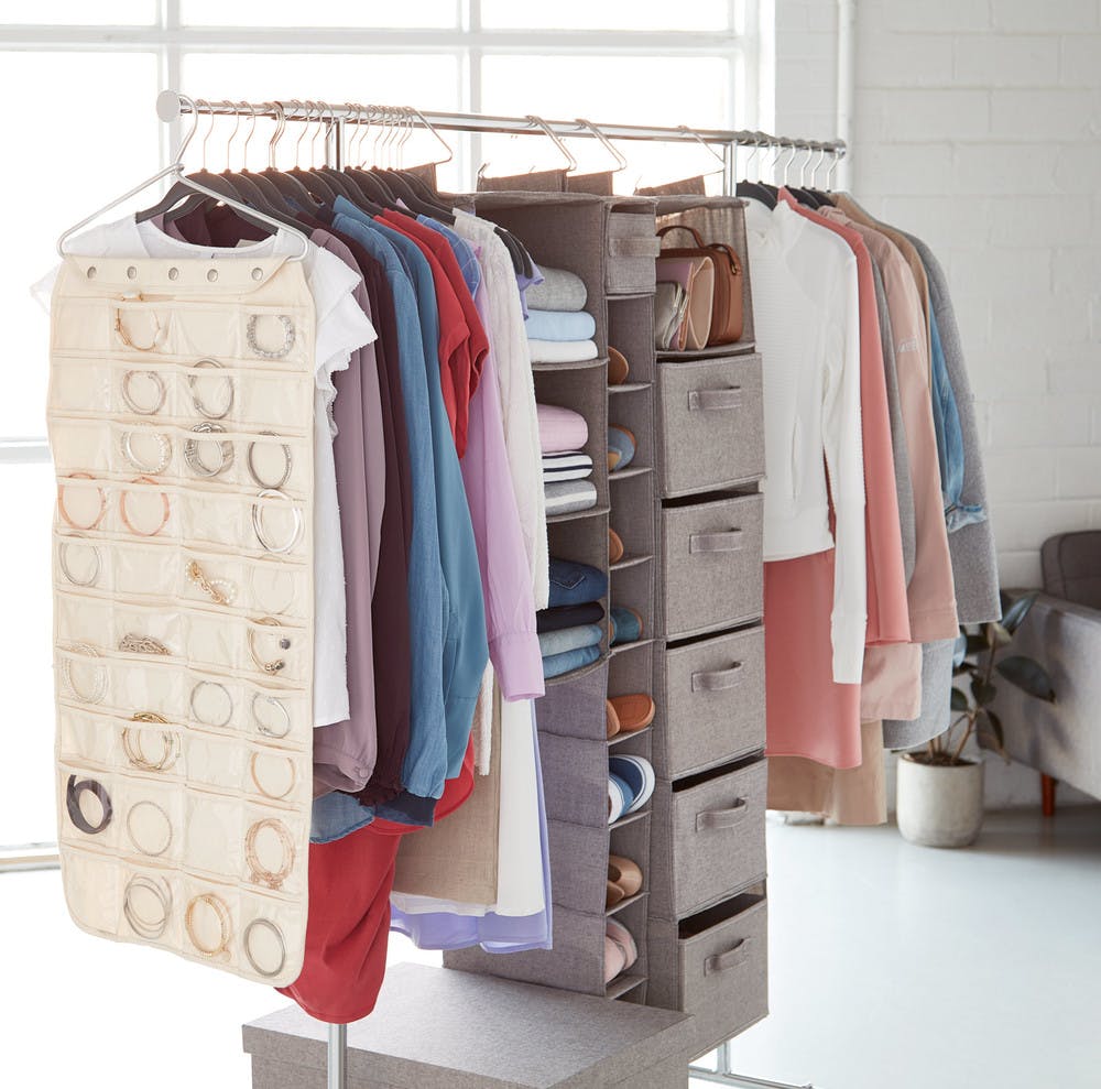 Hanging Storage Closet Clothes Organizer Wardrobe Jeans Sweater