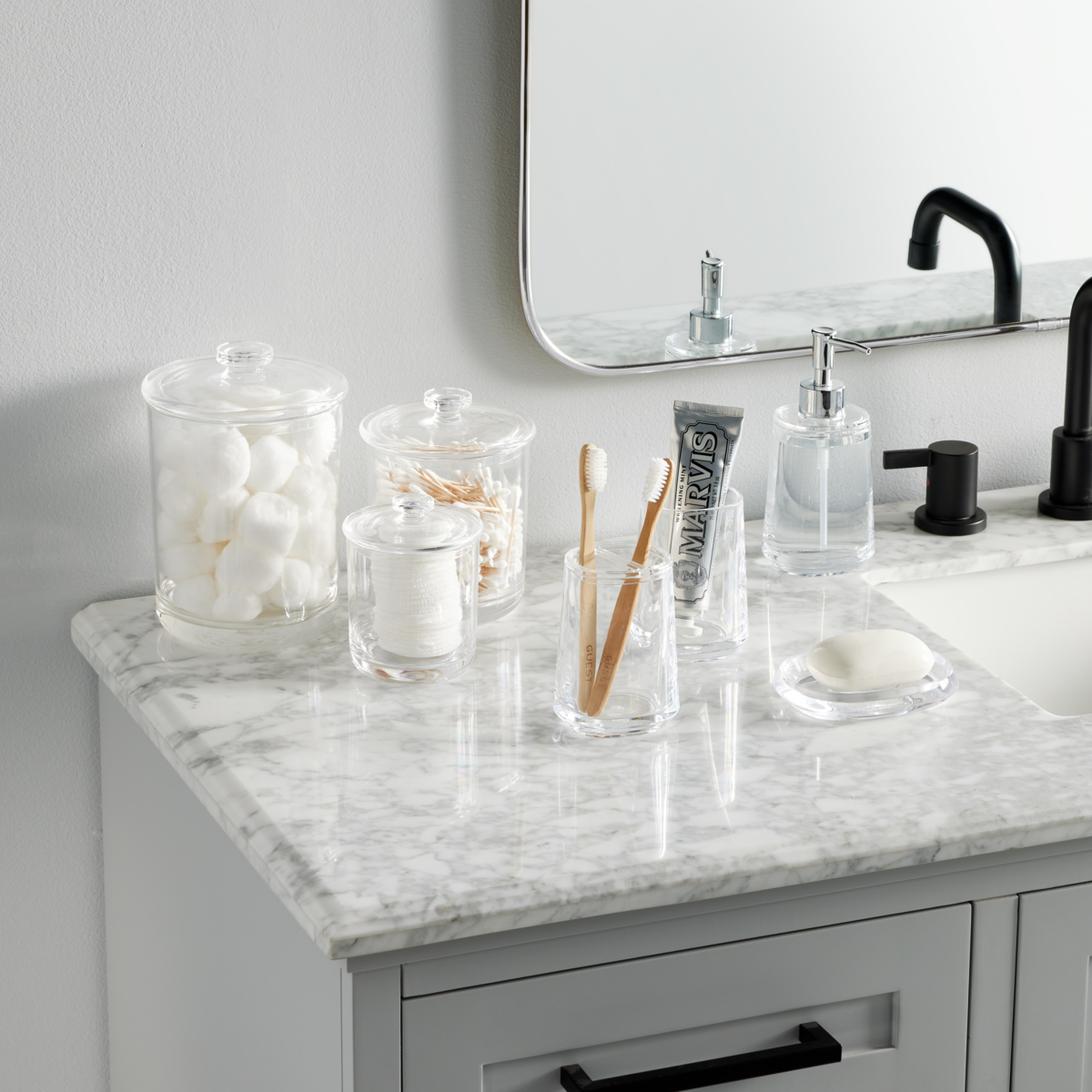 Easy Bathroom Countertop Organization | The Container Store