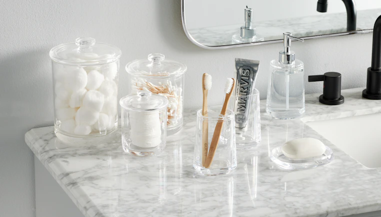 Easy Bathroom Countertop Organization