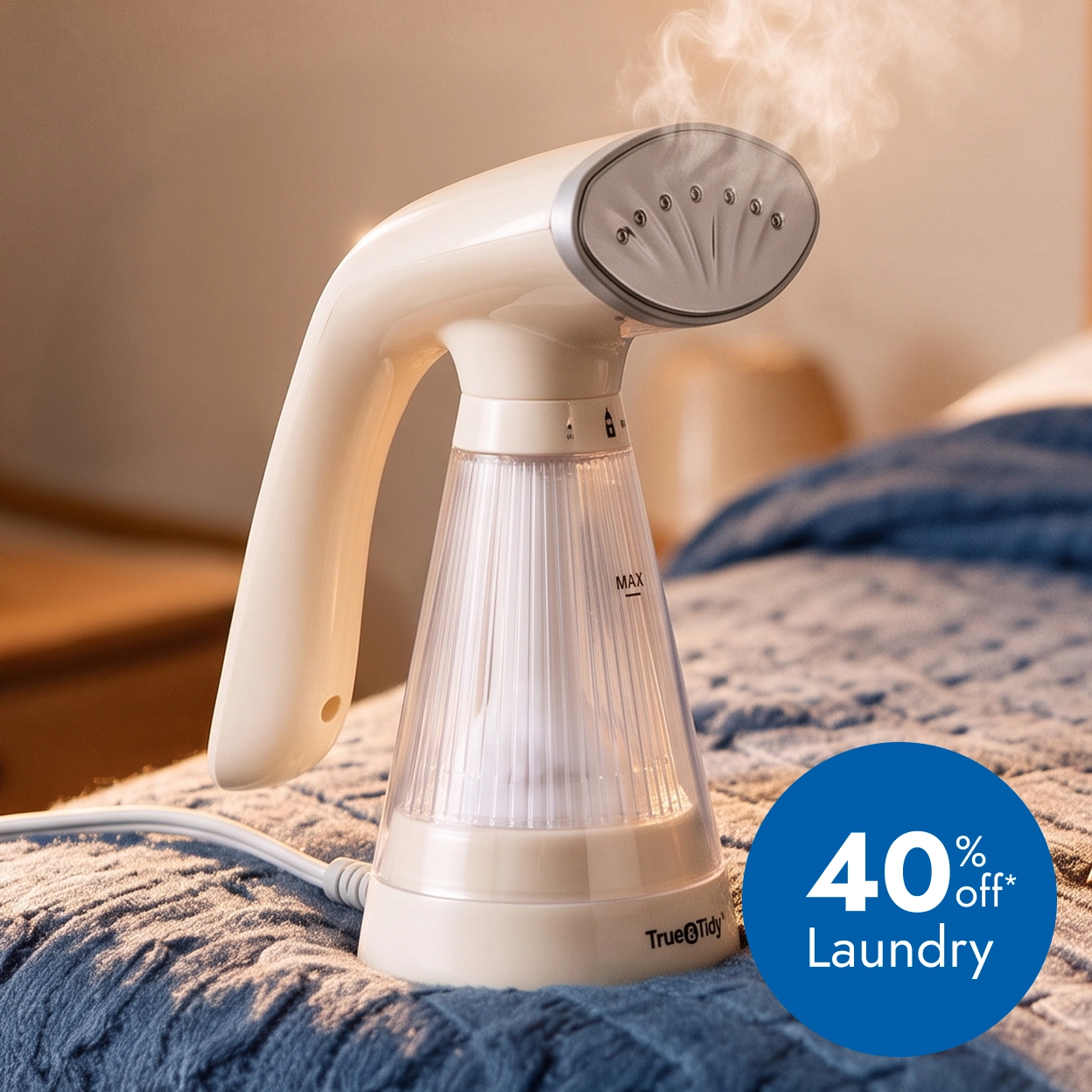40 percent off* laundry and household essentials