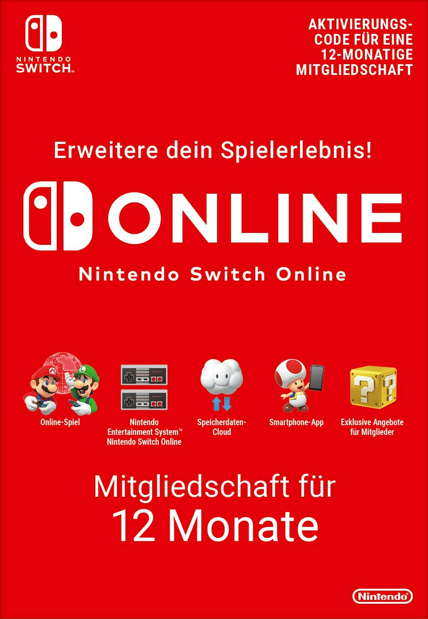 Nintendo Switch Online Mitgliedschaft 12 Monate