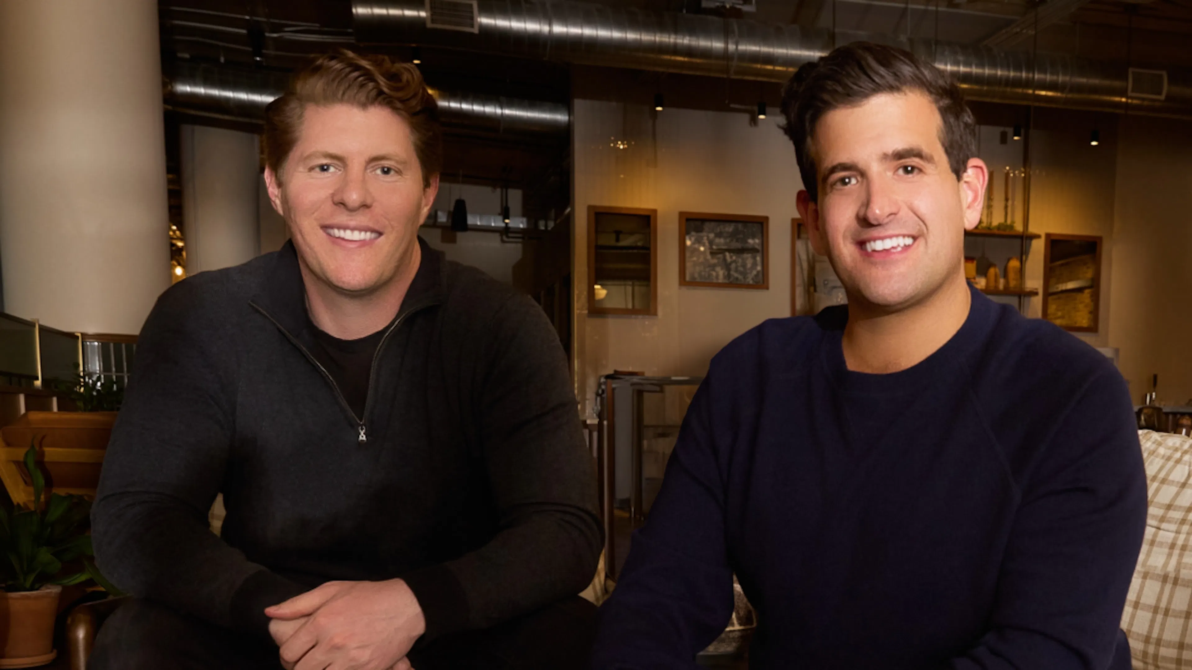 Agentio co-founders Arthur Leopold, left, and Jonathan Meyers, photographed for the company's Series B announcement.