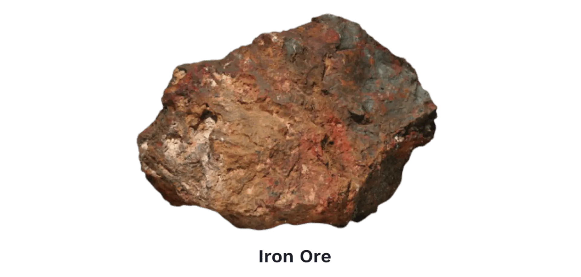 Photograph of a lump of banded iron ore