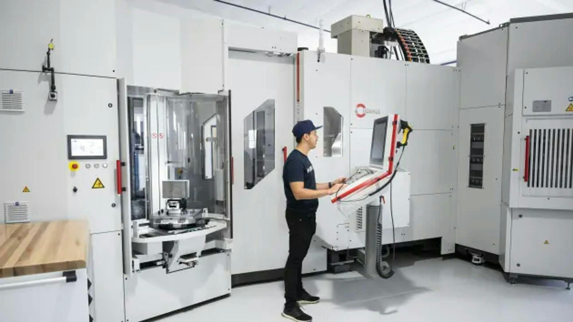 A Hadrian employee inside the Hawthorne, CA factory