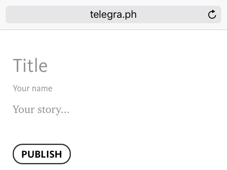 Telegram’s anonymous blogging platform, Telegraph