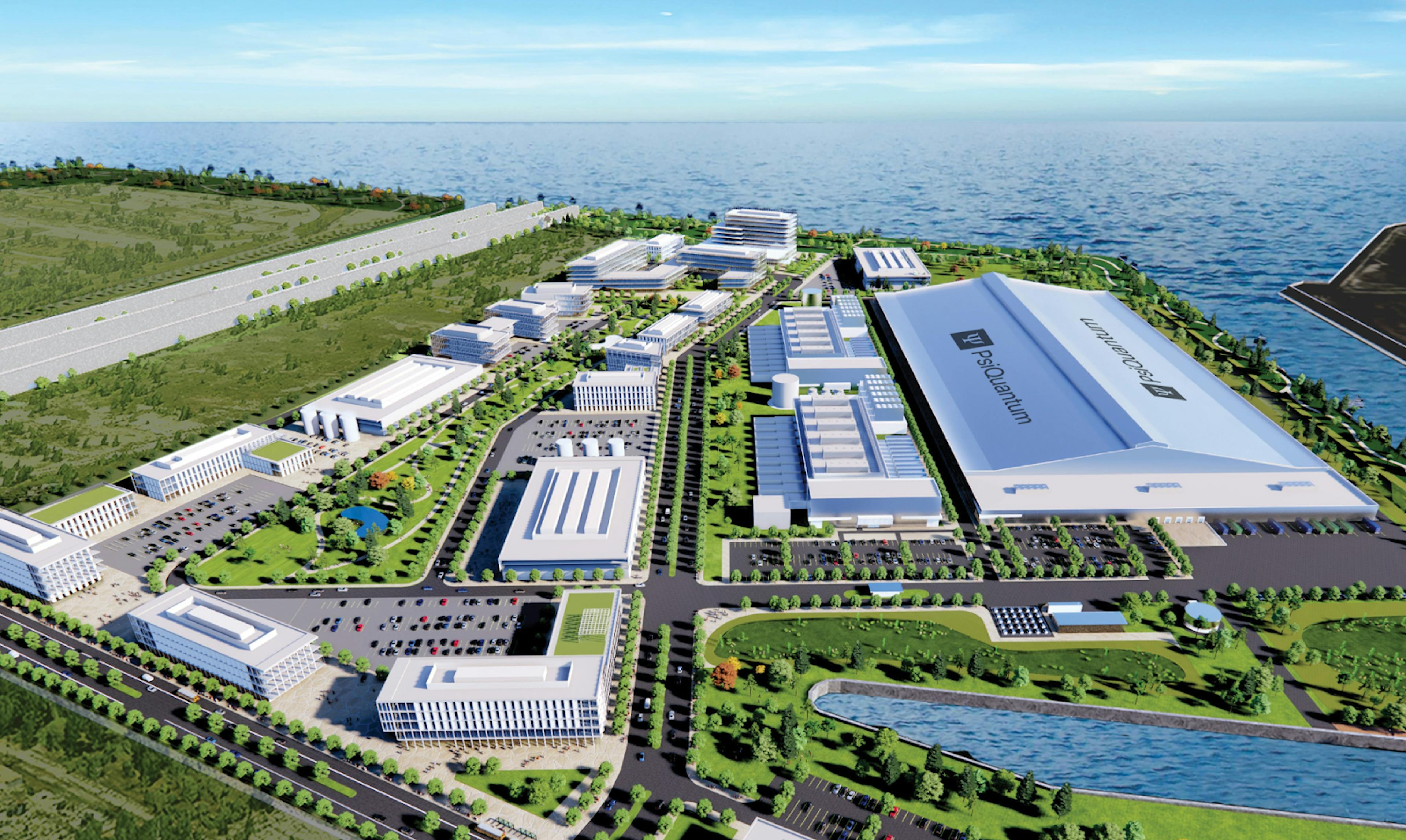 Rending of future site of Illinois Quantum Computing Campus