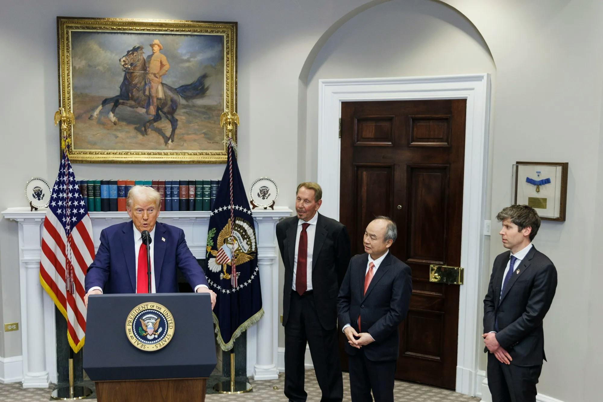 President Donald Trump announcing Stargate