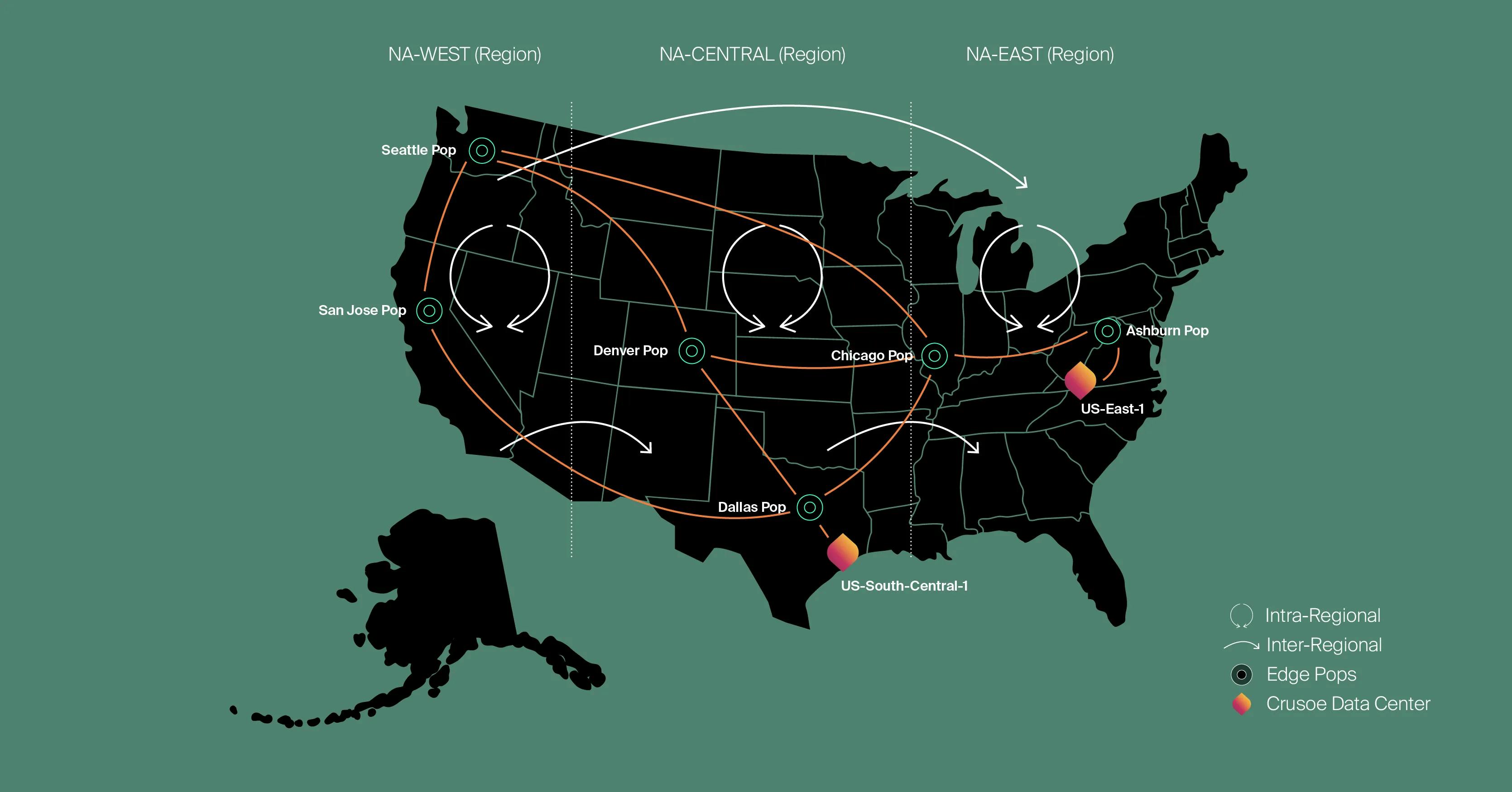Crusoe's physical infrastructure across the broad network of the U.S.
