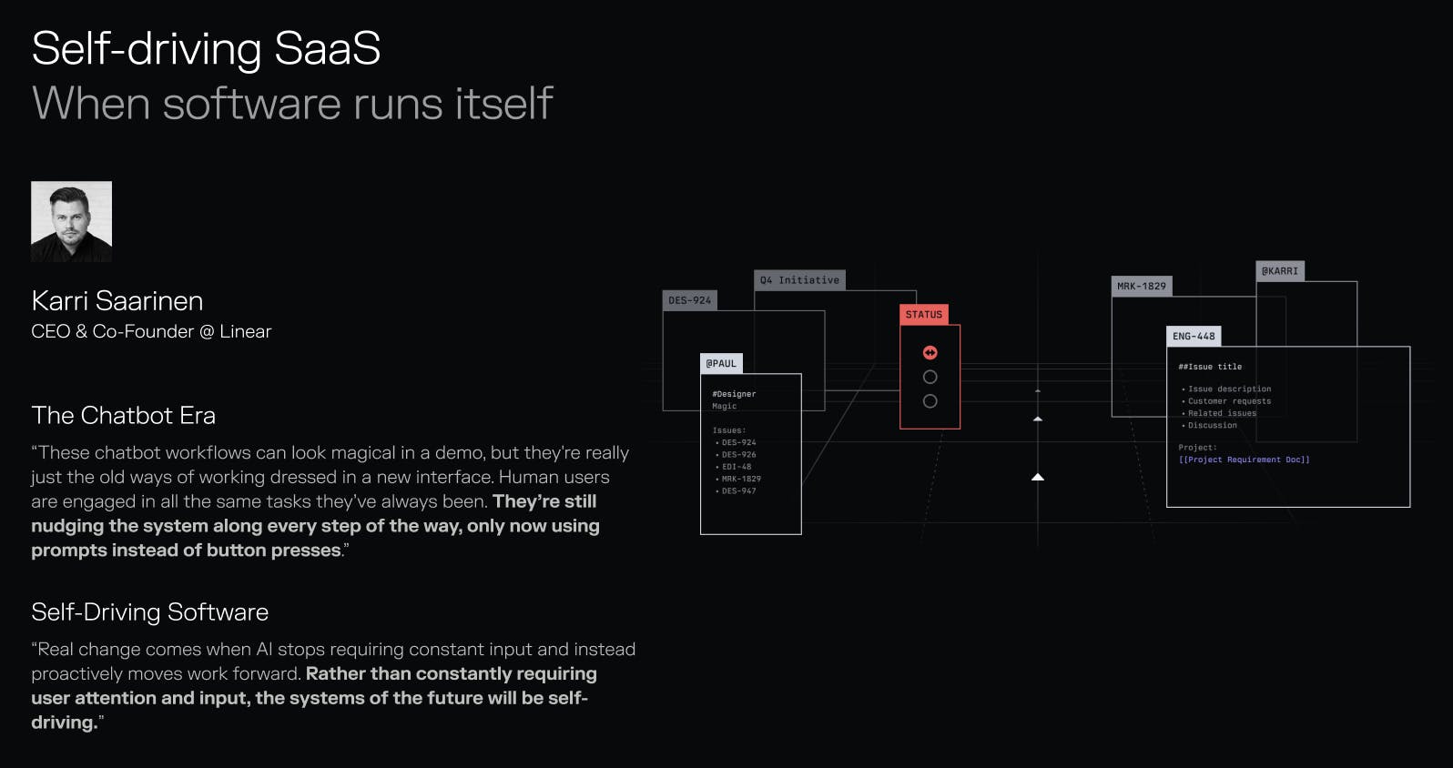 Description of self-driving software by Karri Saarinen