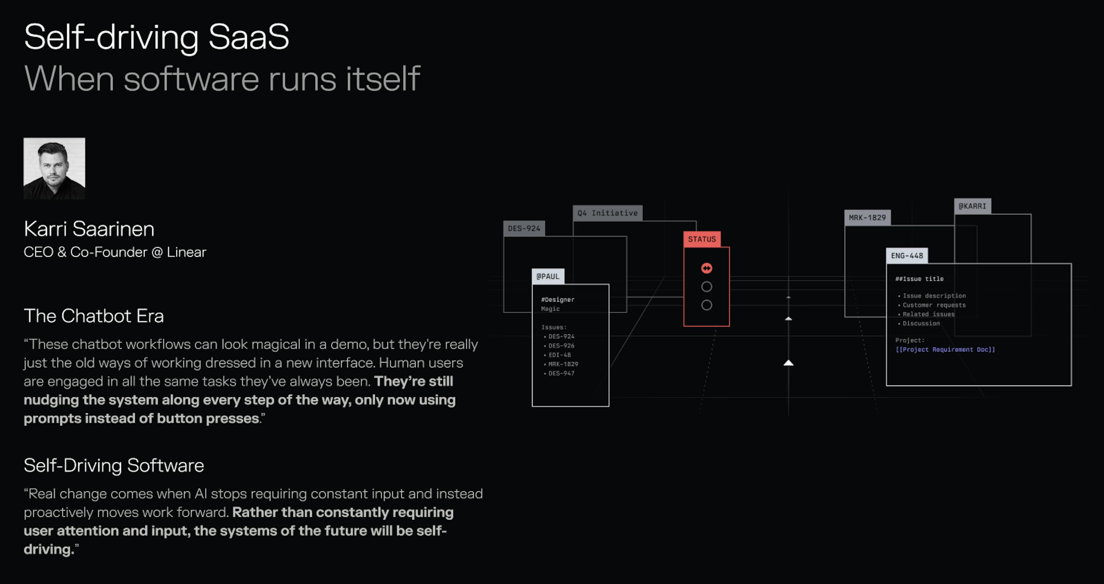 Description of self-driving software by Karri Saarinen 