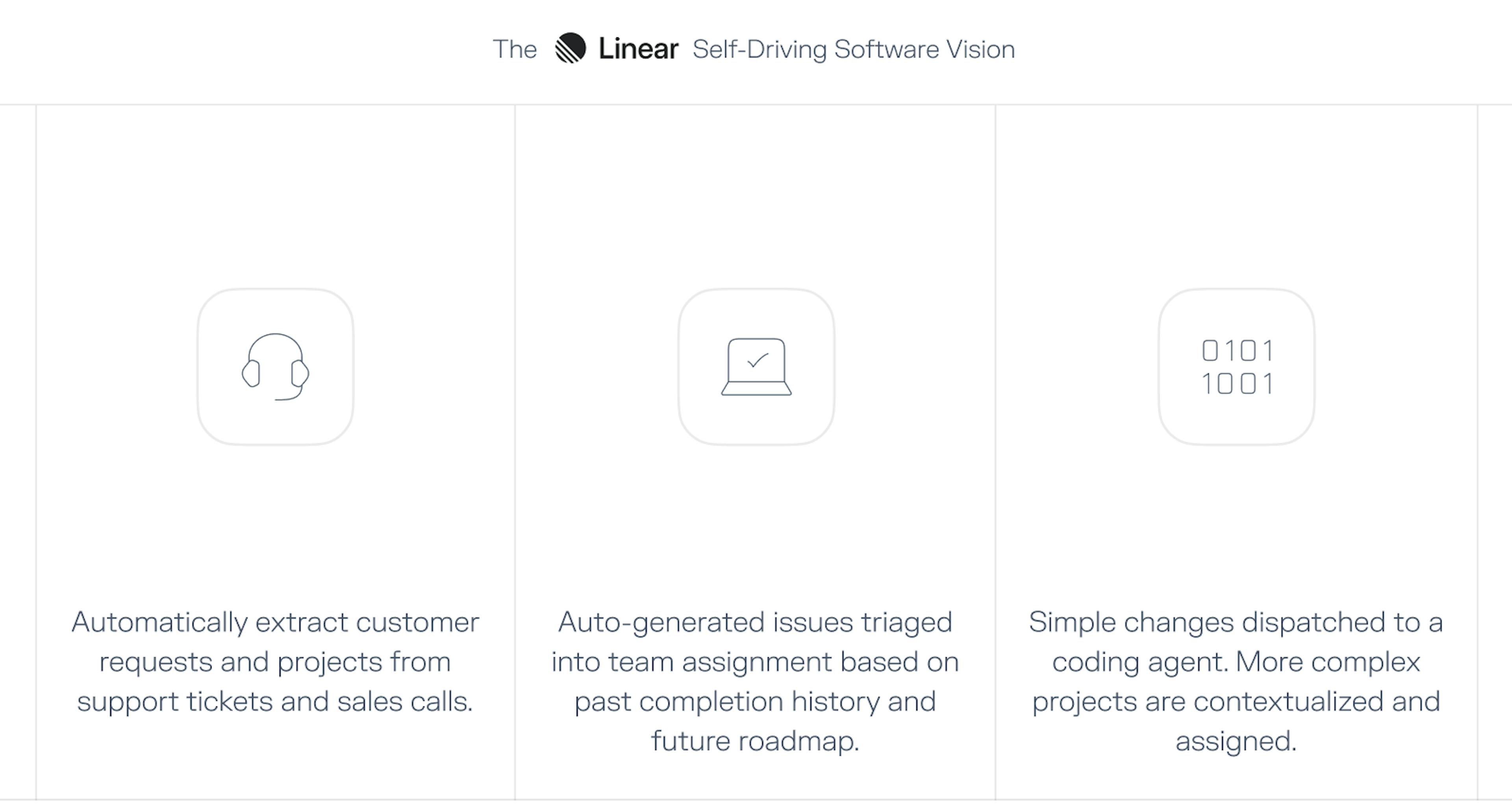 The Linear Self-Driving Software Vision