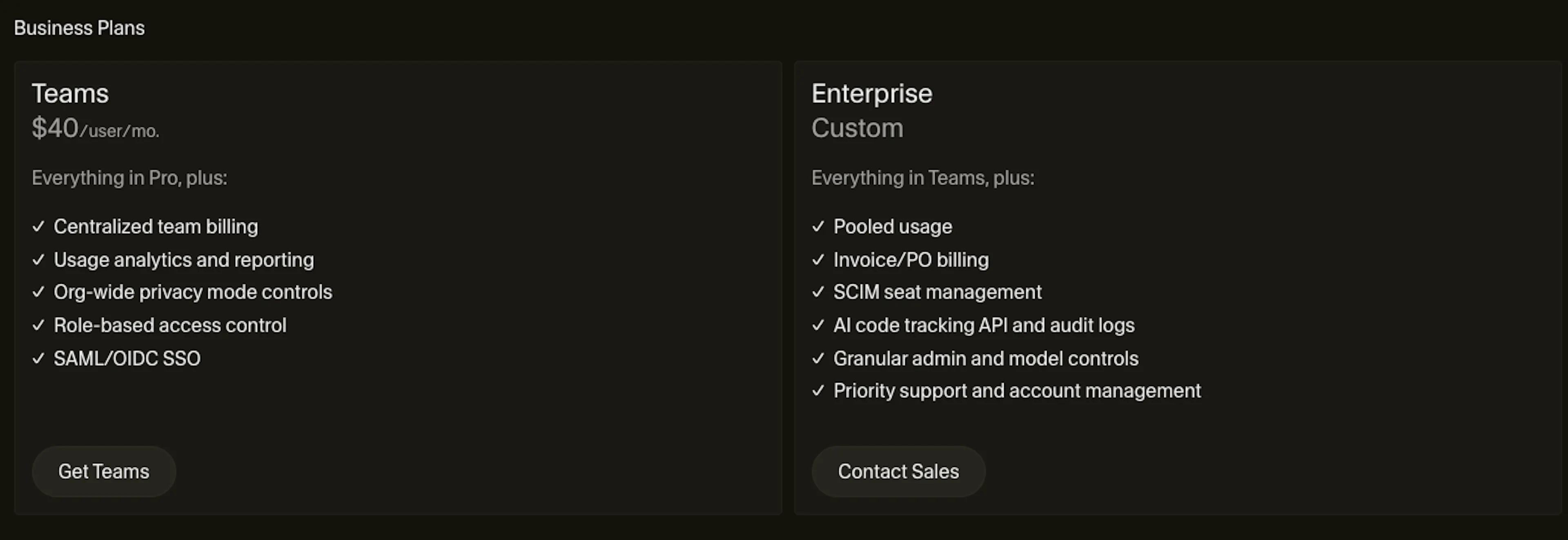 Cursor business plans