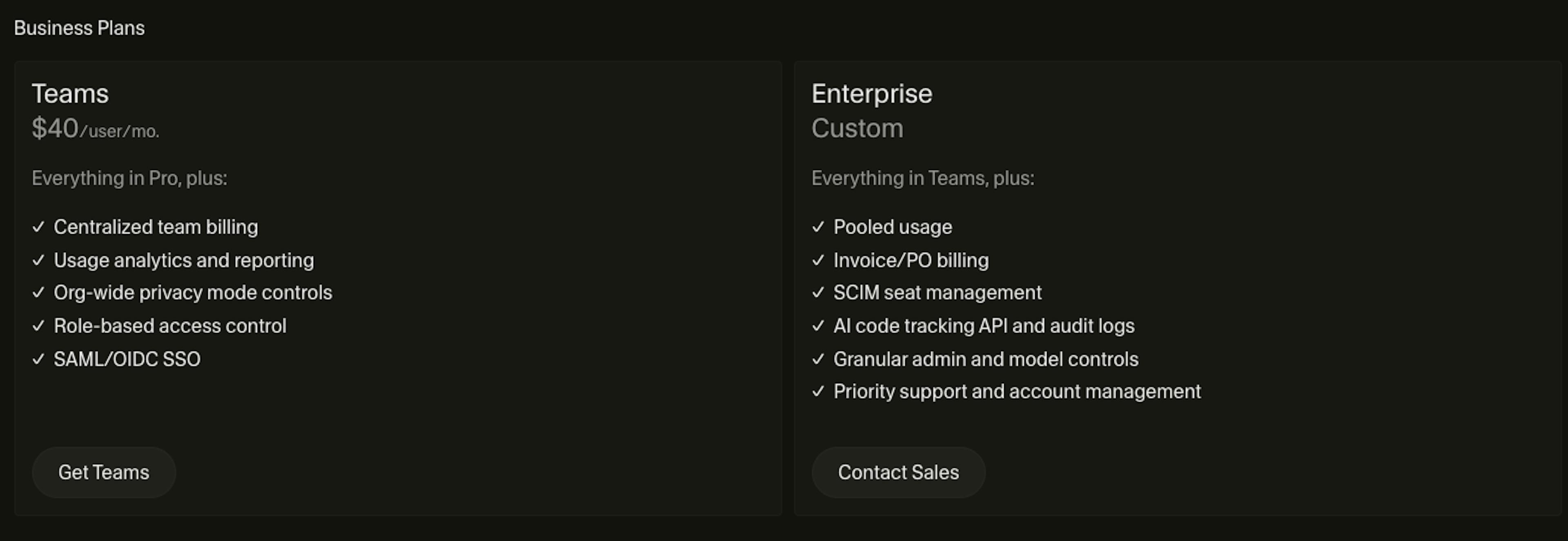 Cursor business plans