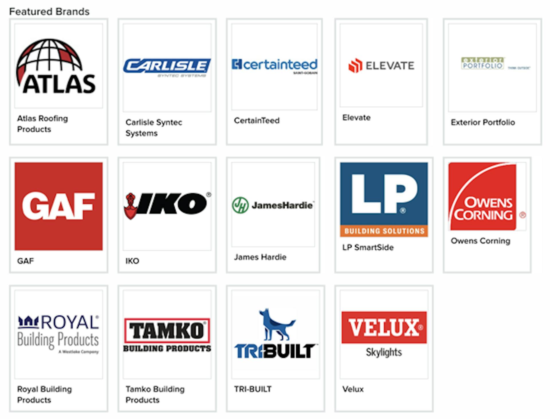 QXO's featured brands