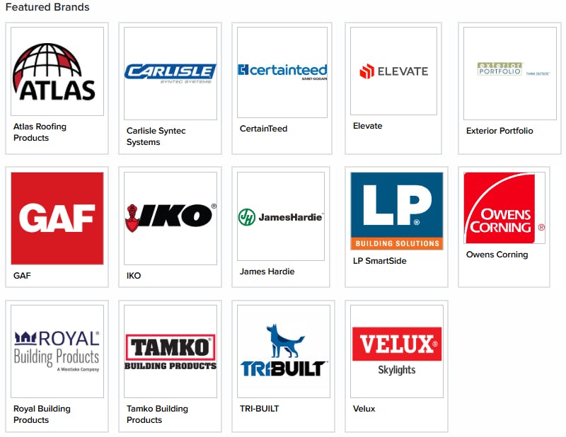 QXO's featured brands
