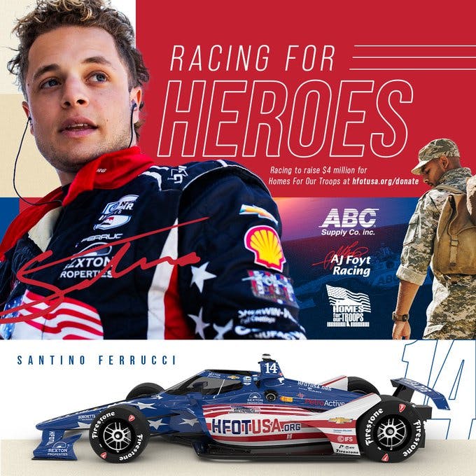 ABC Supply and AJ Foyt Racing are teaming up to raise $4 million to support Homes For Our Troop