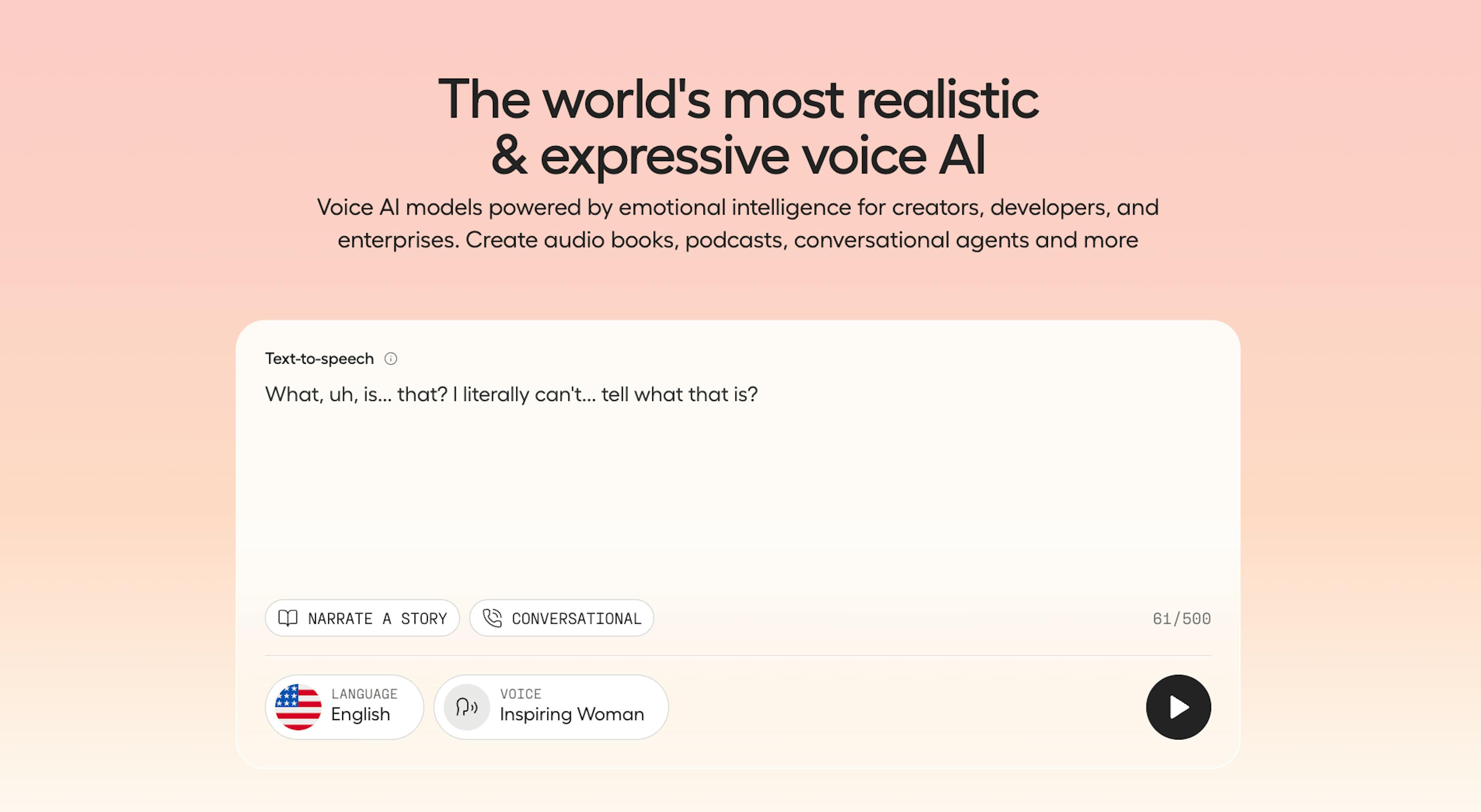 Example of Hume AI's text-to-speech, Octave