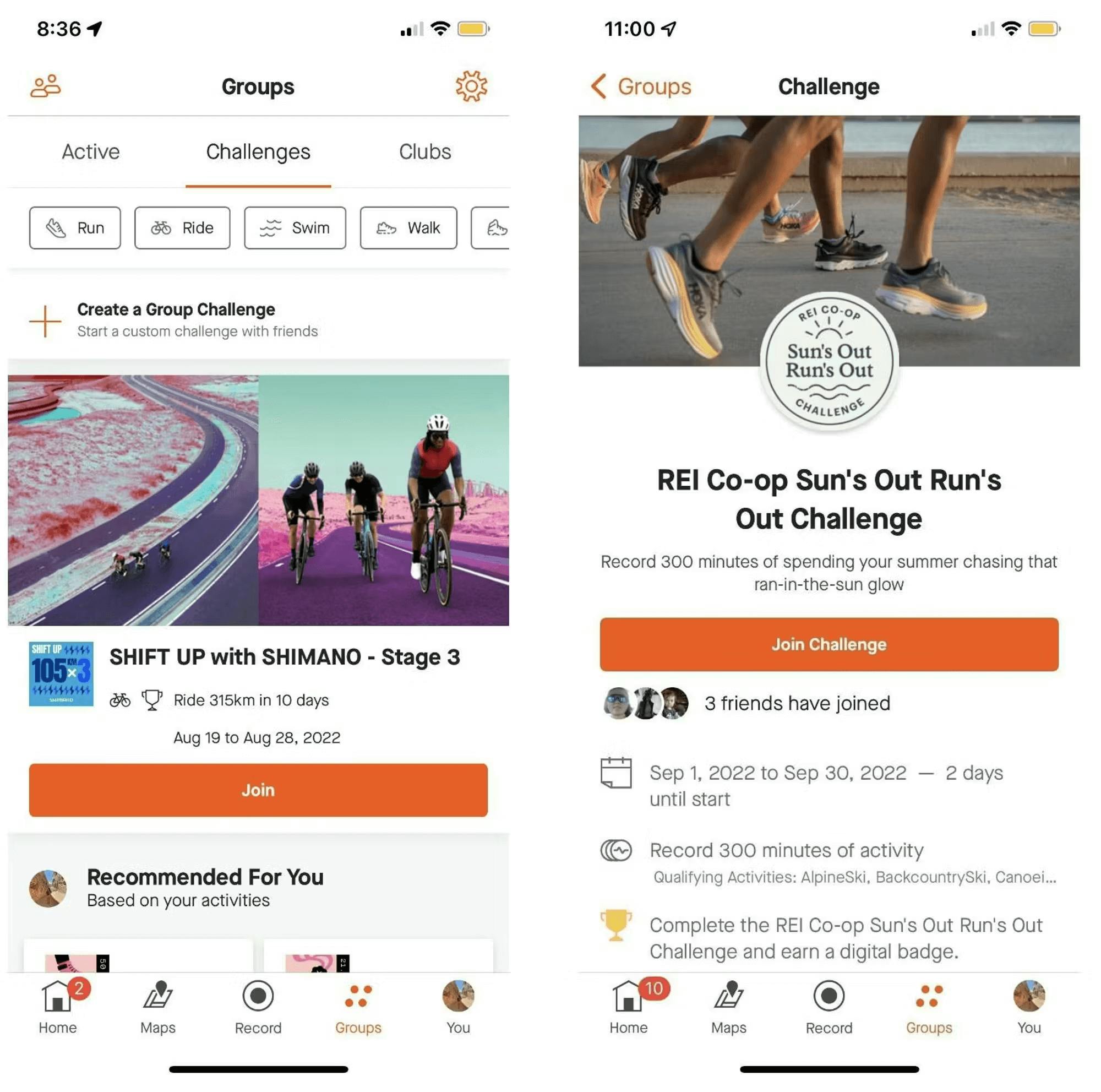Strava challenges