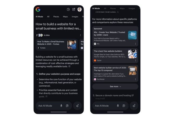 Google embedded ads into its browser’s AI Mode