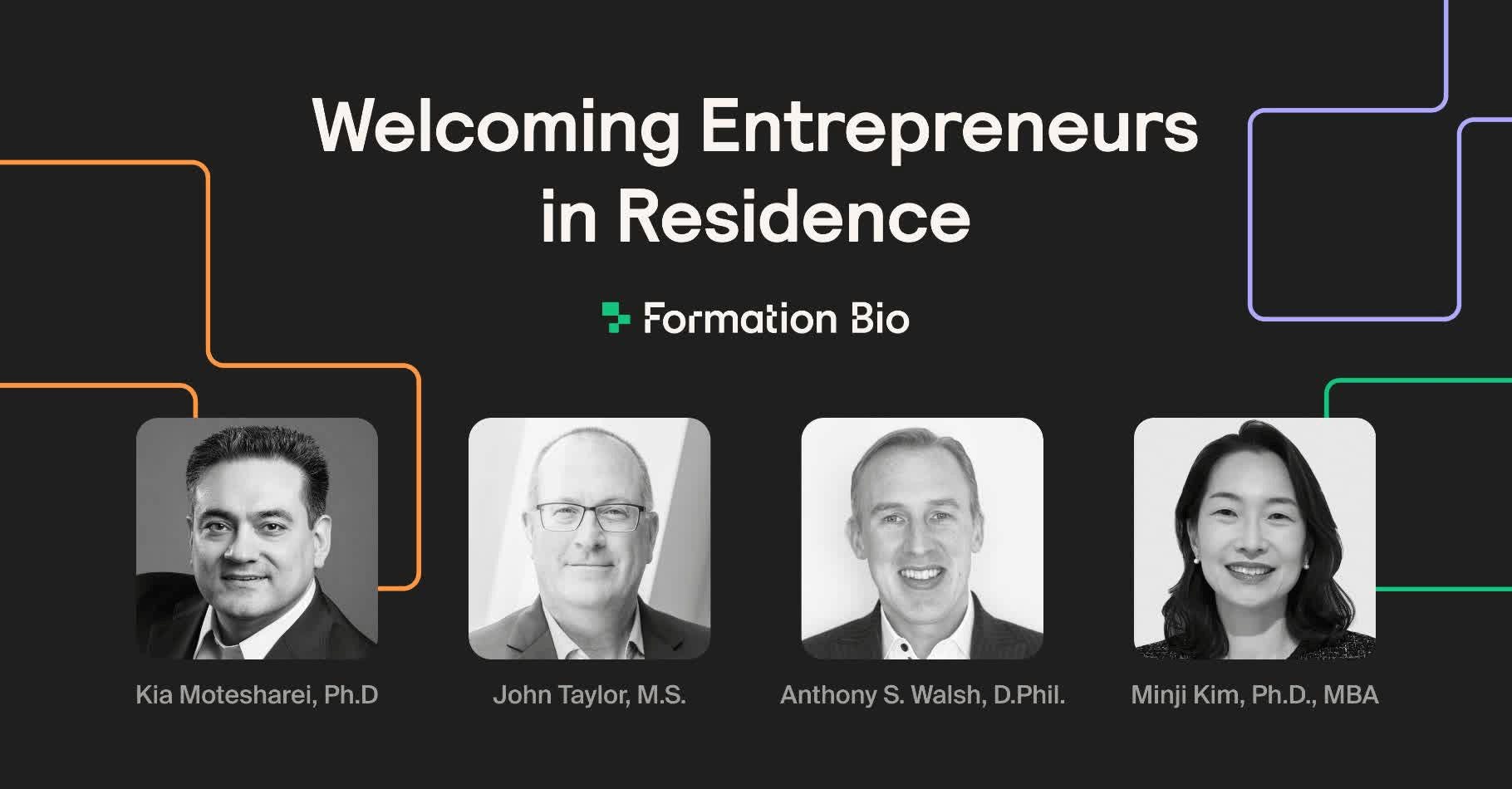 Formation Bio's first Entrepreneurs in Residence (EIR) program