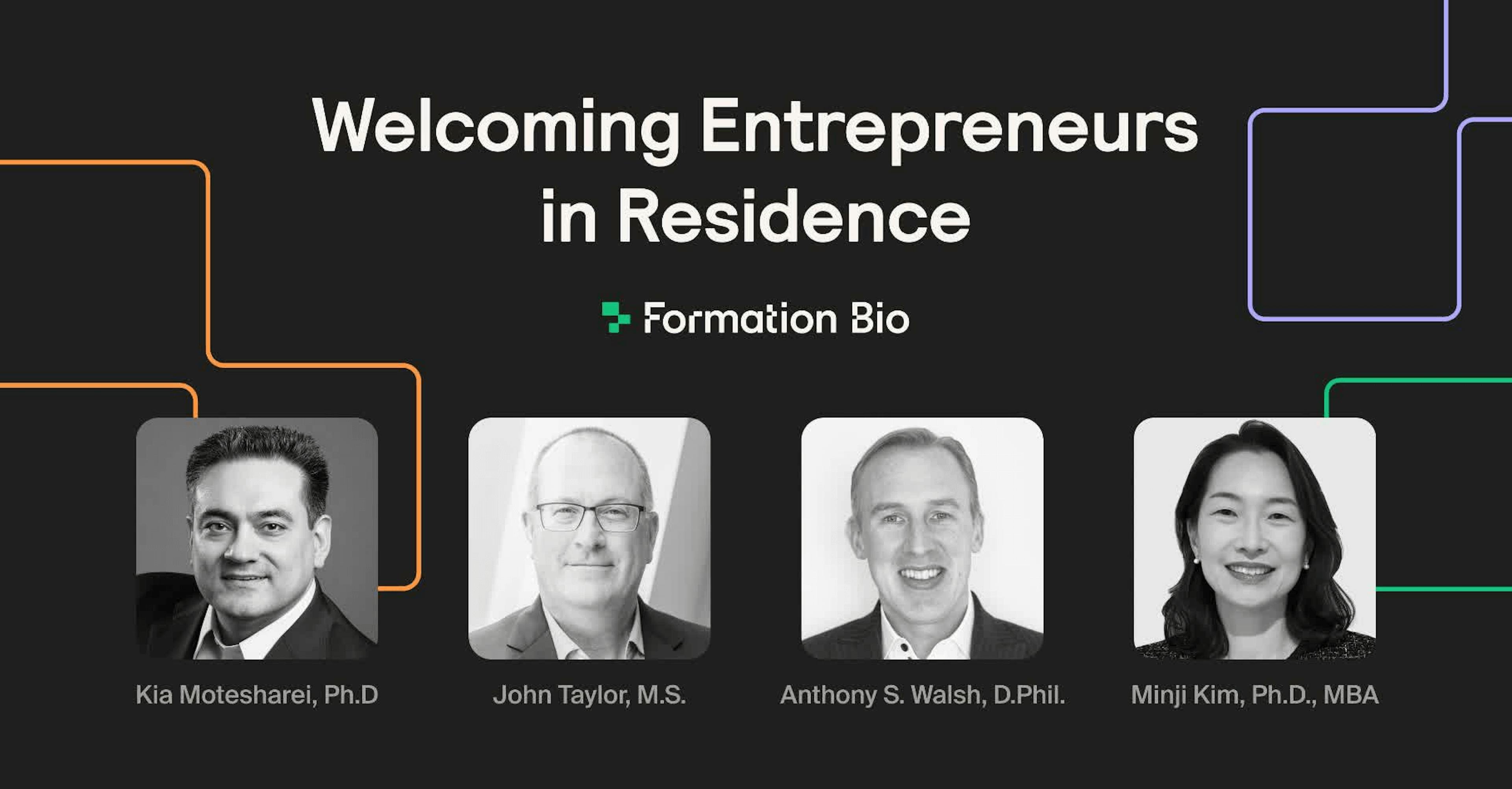 Formation Bio's first Entrepreneurs in Residence (EIR) program