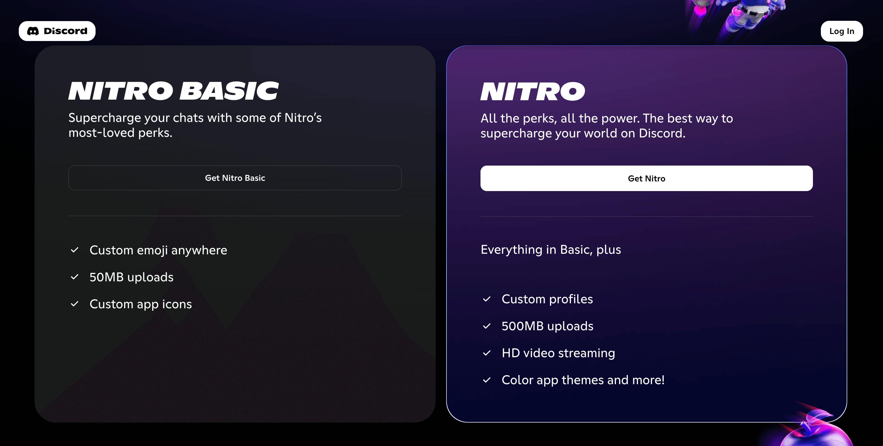 Nitro pricing tiers