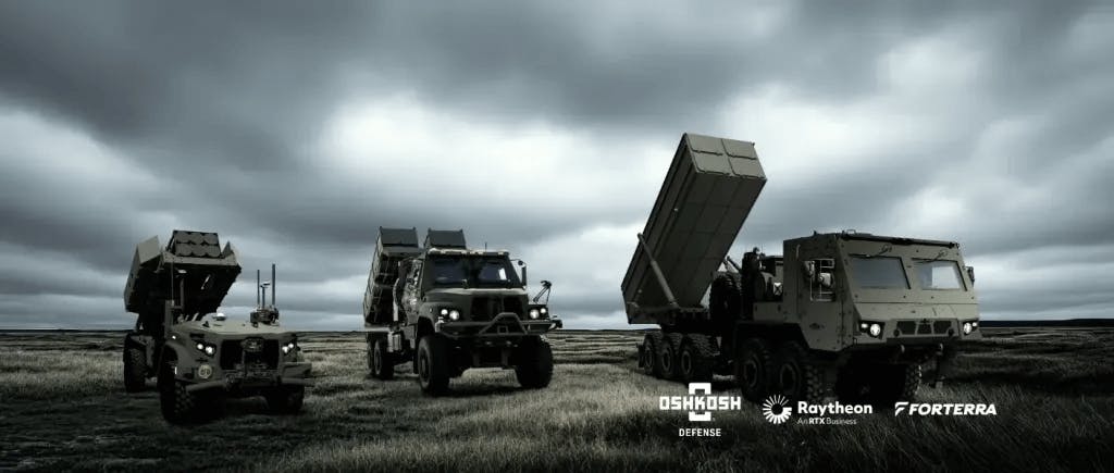 Forterra's full lineup of autonomous missile-launching platforms known as the Family of Multi-Mission Autonomous Vehicles (FMAV)