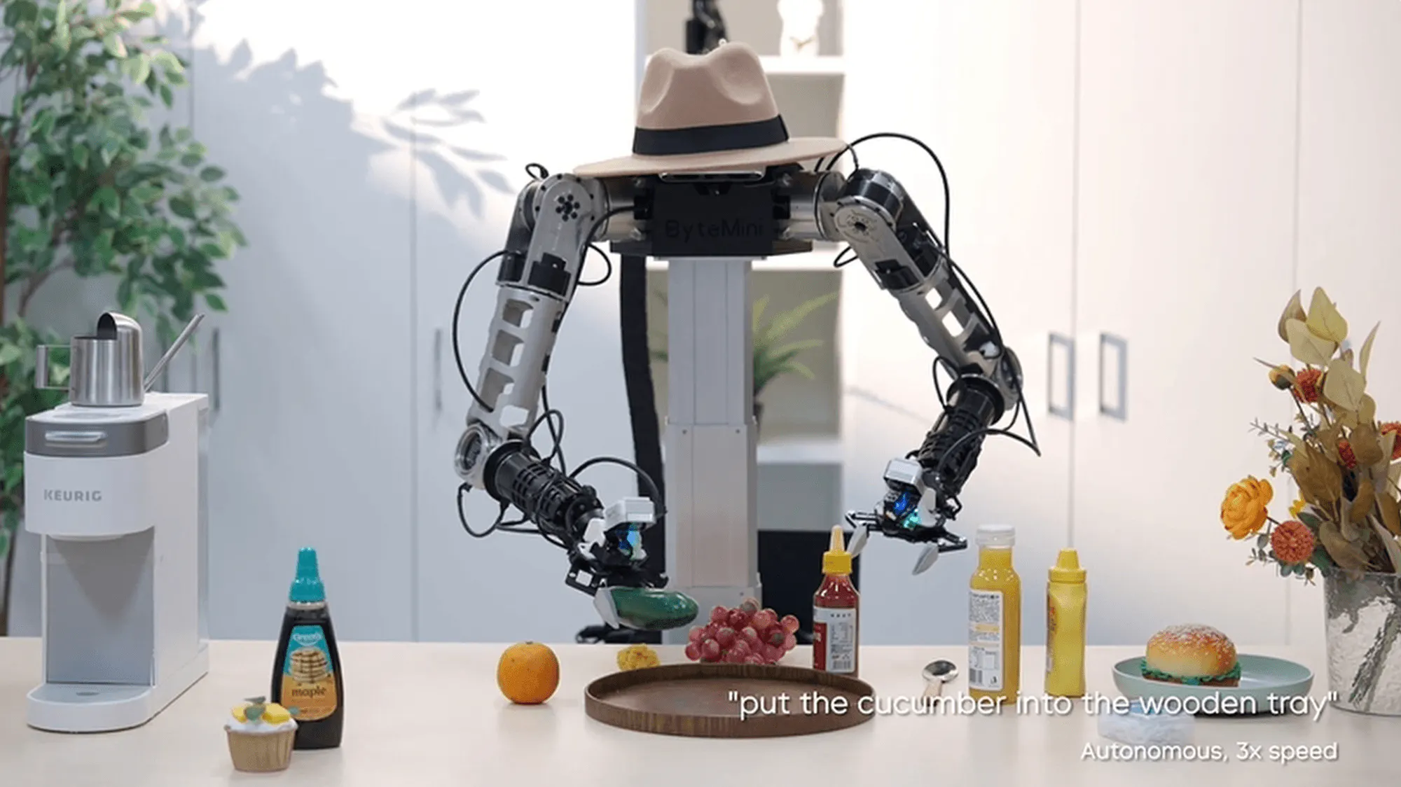 Robot depicting use of AI to conduct household tasks