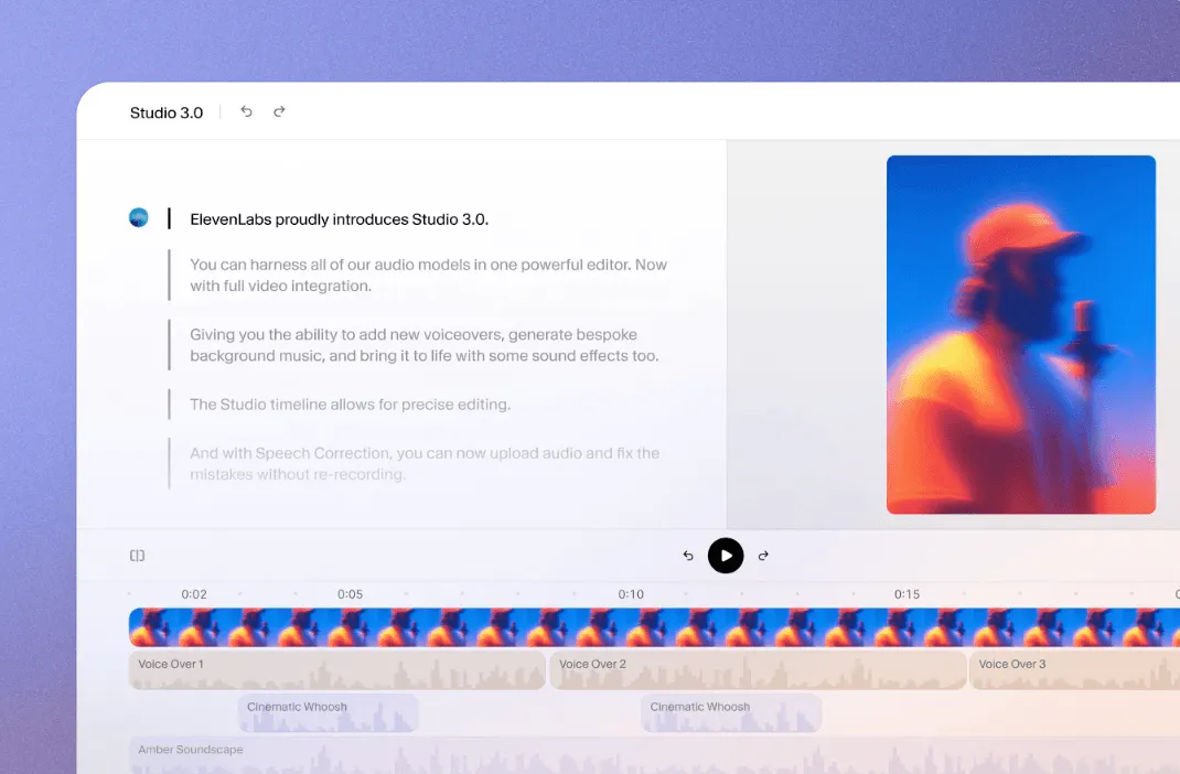 ElevenLabs released Studio 3.0