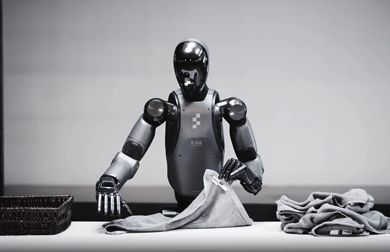Figure AI robot folding a towel