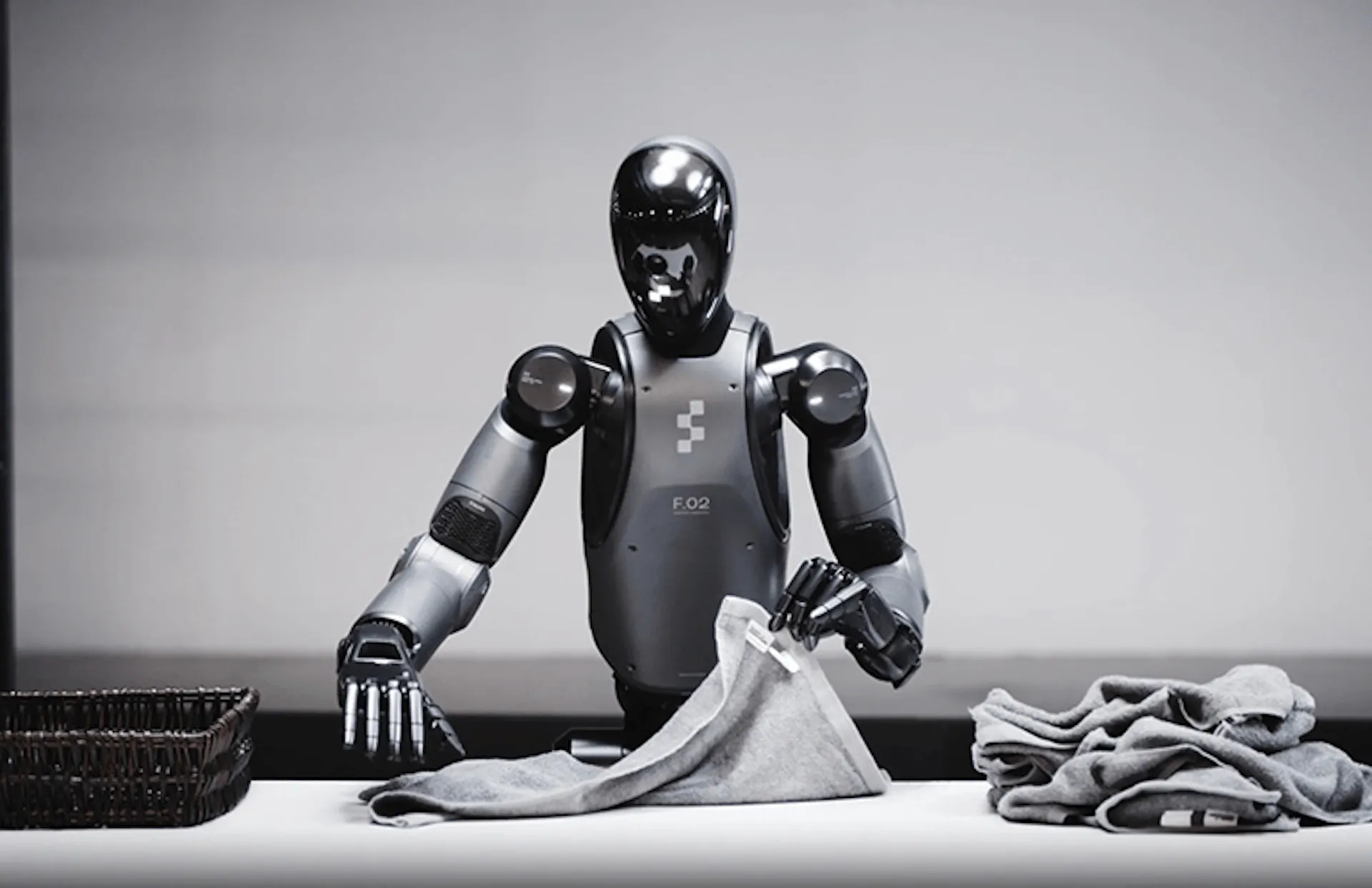 Figure AI robot folding a towel