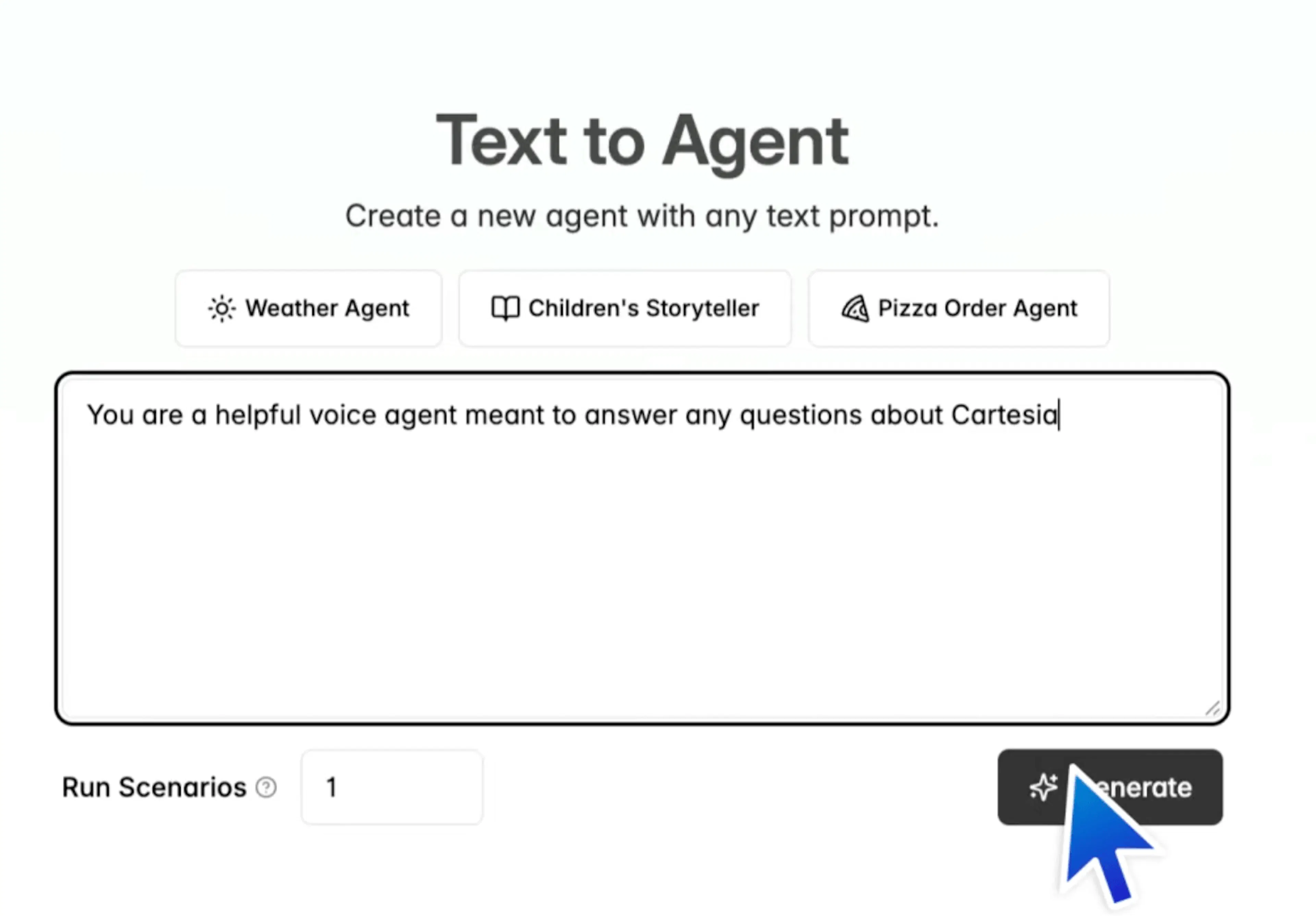 Text prompt from Cartesia