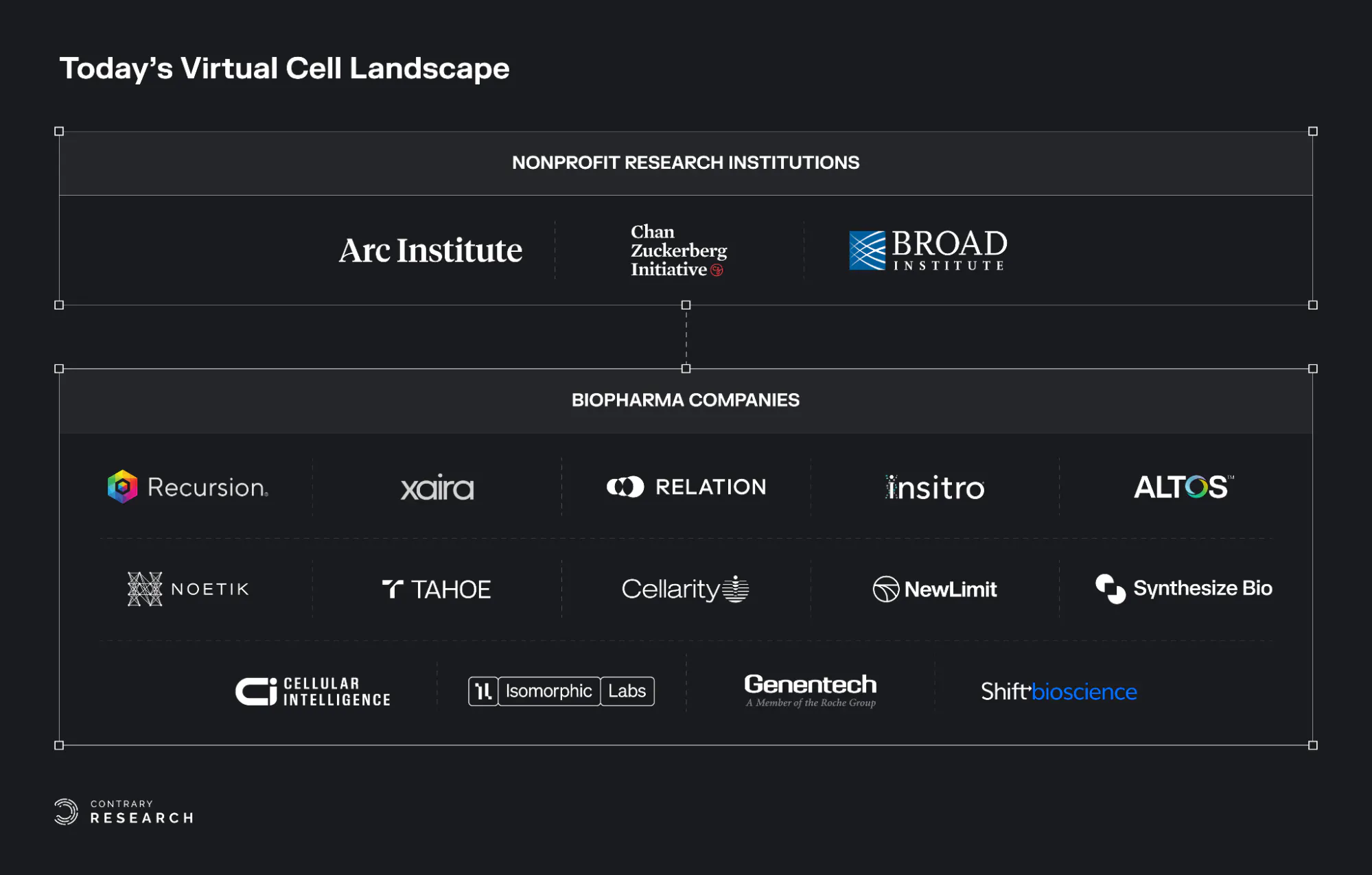 Market map of virtual cell landscape