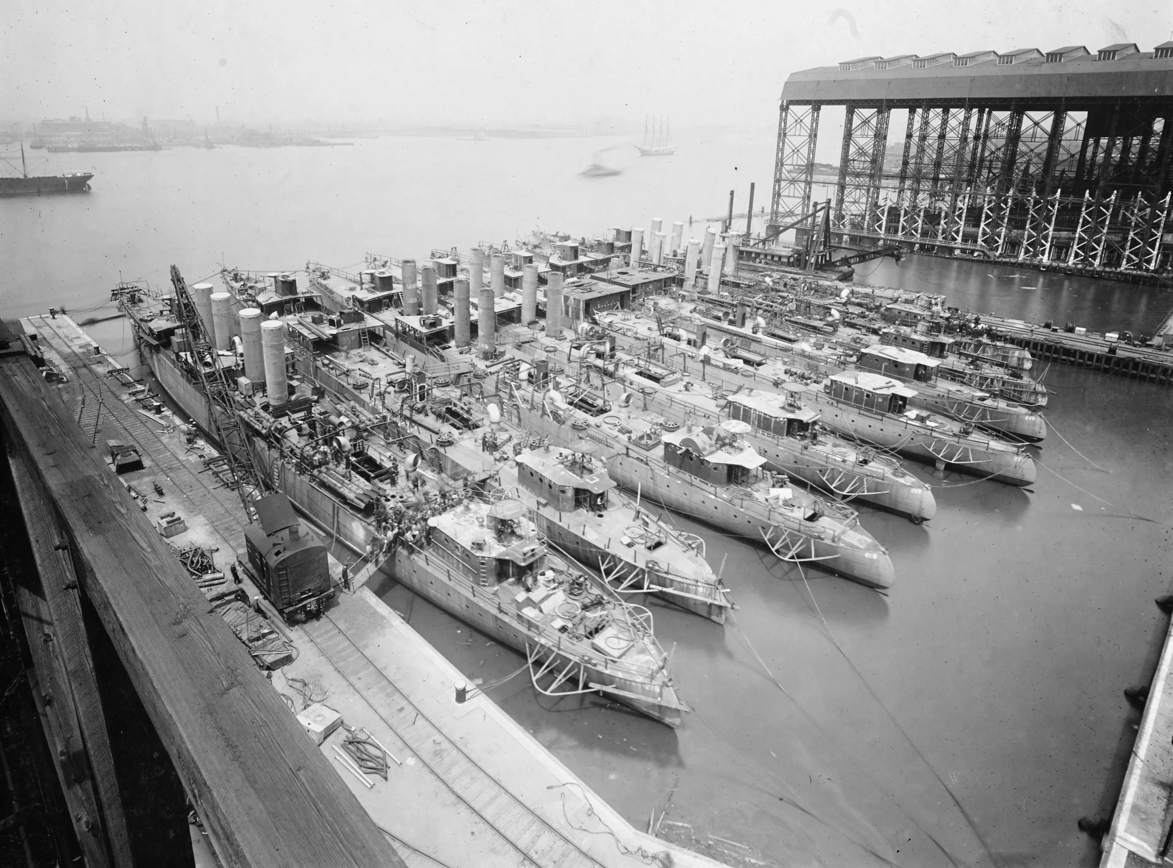 New York Shipbuilding Corporation shipyard in 1919