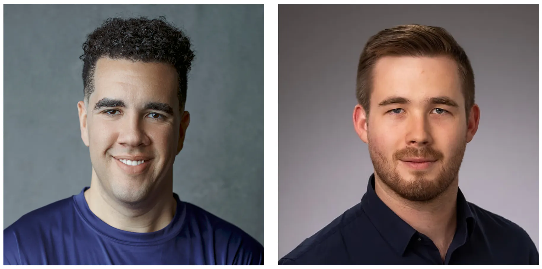 Headshots of Axiom co-founders Brandon White and Alex Beatson.