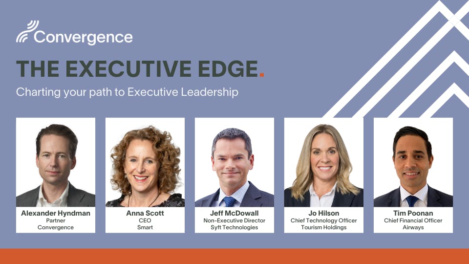 Navigating your Executive Leadership Journey with Anna Scott, Jeff McDowall, Jo Hilson and Tim Poonan