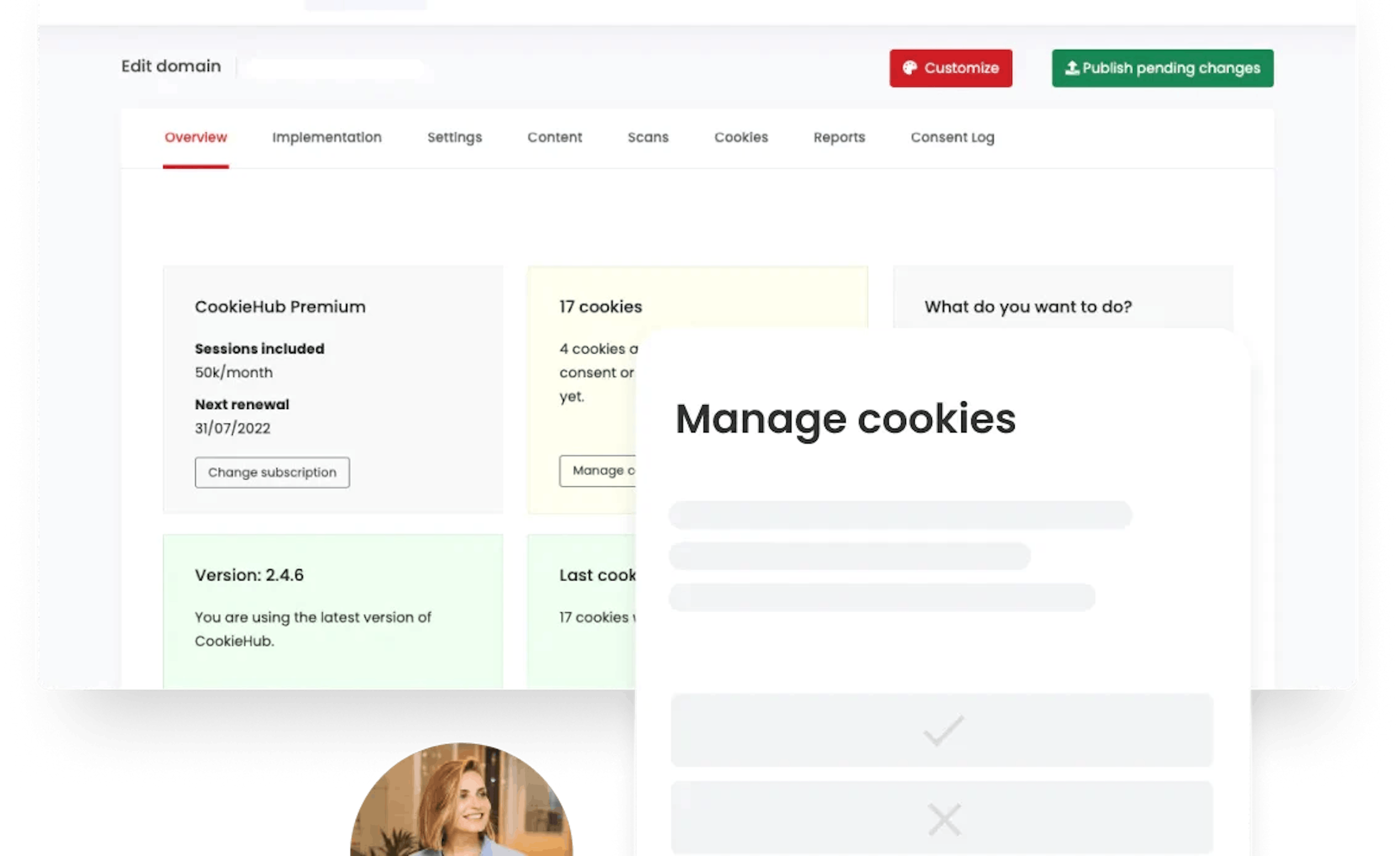 CookieHub Dashboard