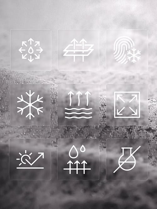 icons on fabric
