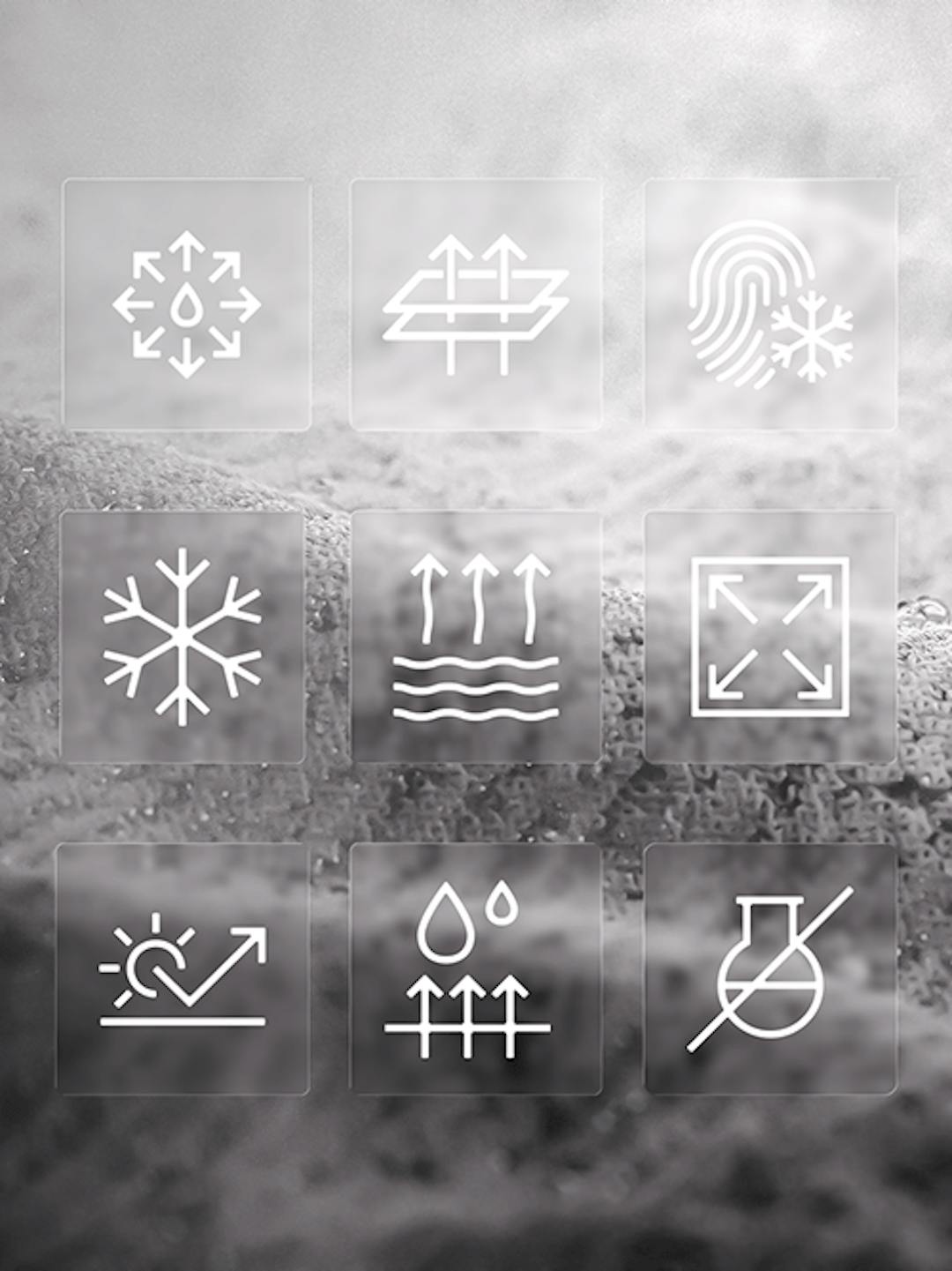icons on fabric