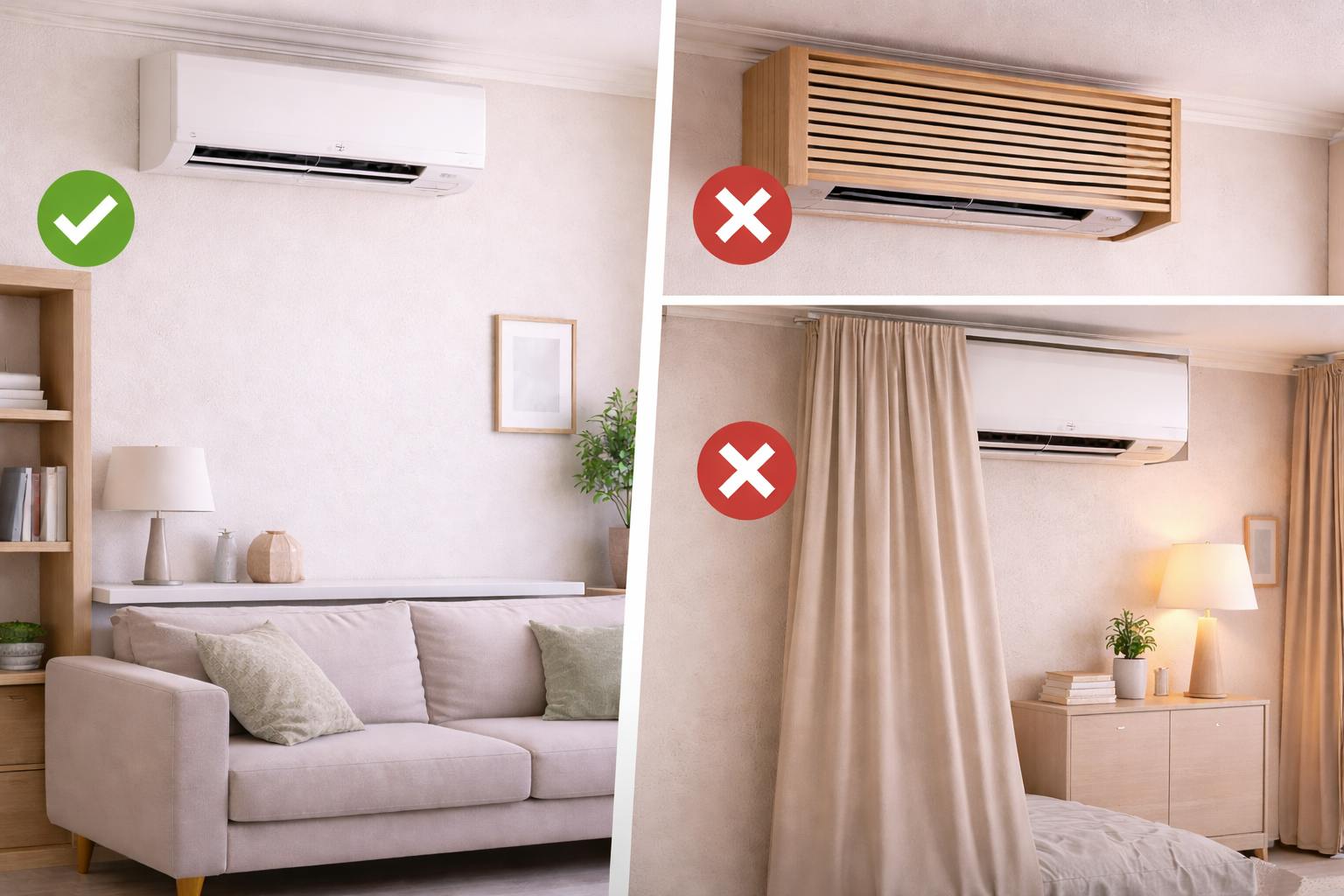  ocultar el split del aire acondicionado