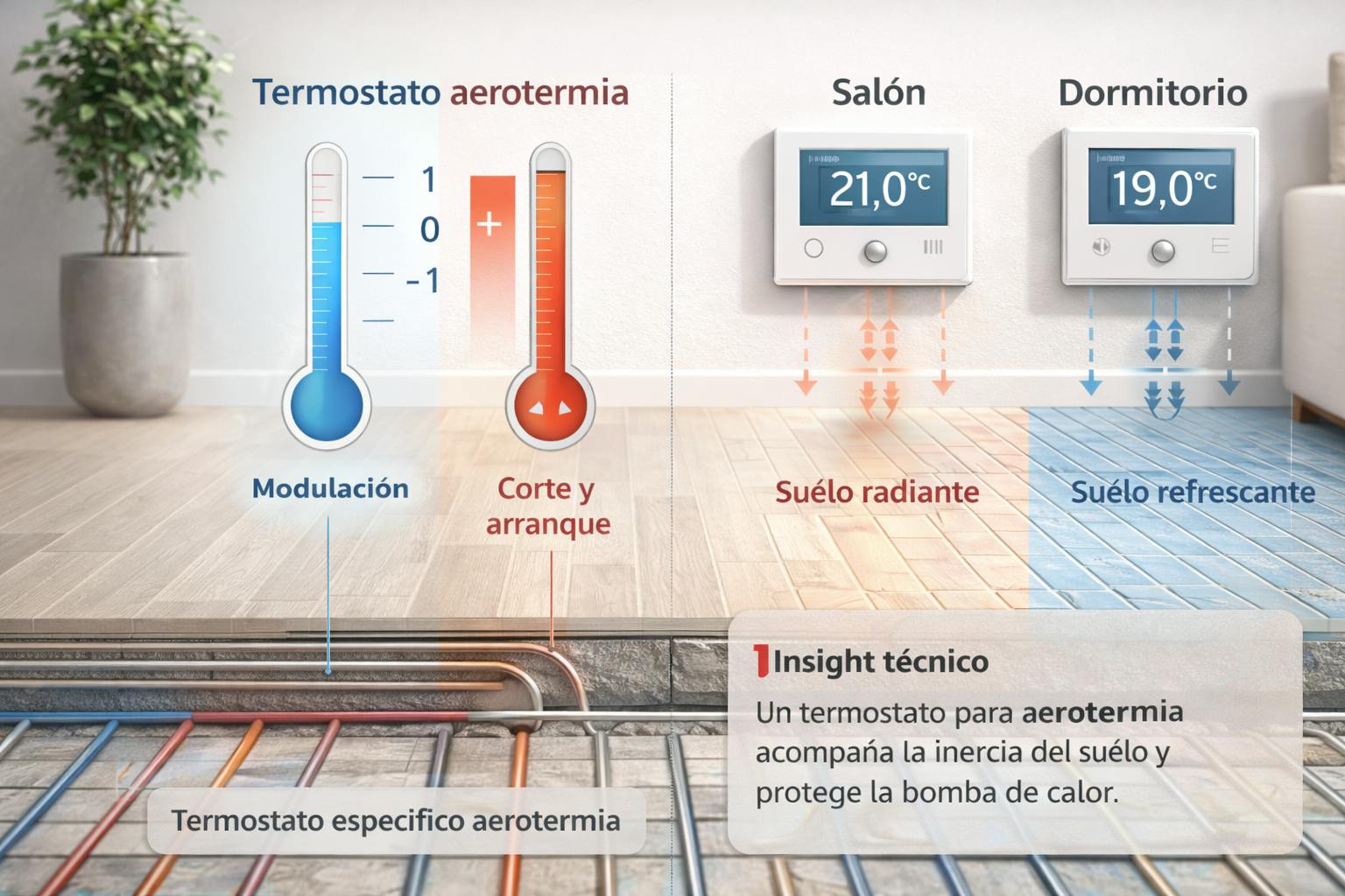 Termostatos para suelo radiante/refrescante