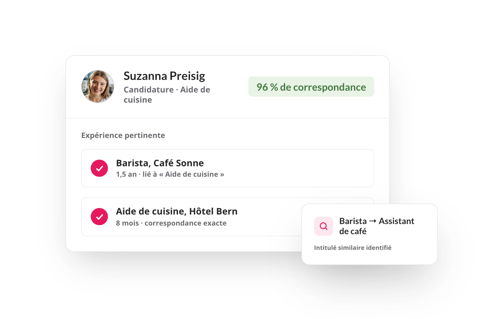 Profil d’un candidat présentant son expérience pertinente et la correspondance avec l’intitulé du poste