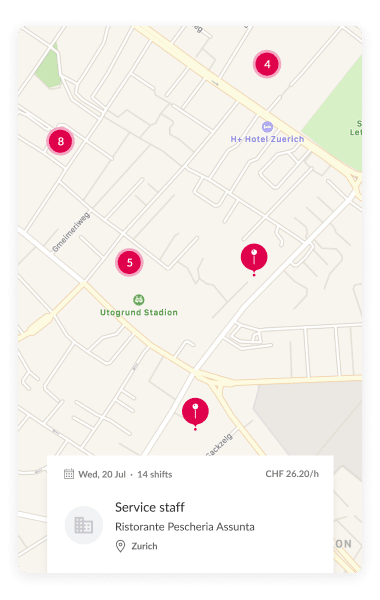 map view in the app