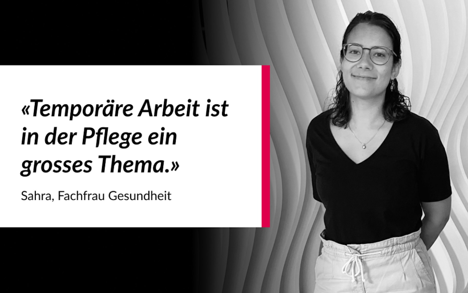 Sara, Fachfrau Gesundheit