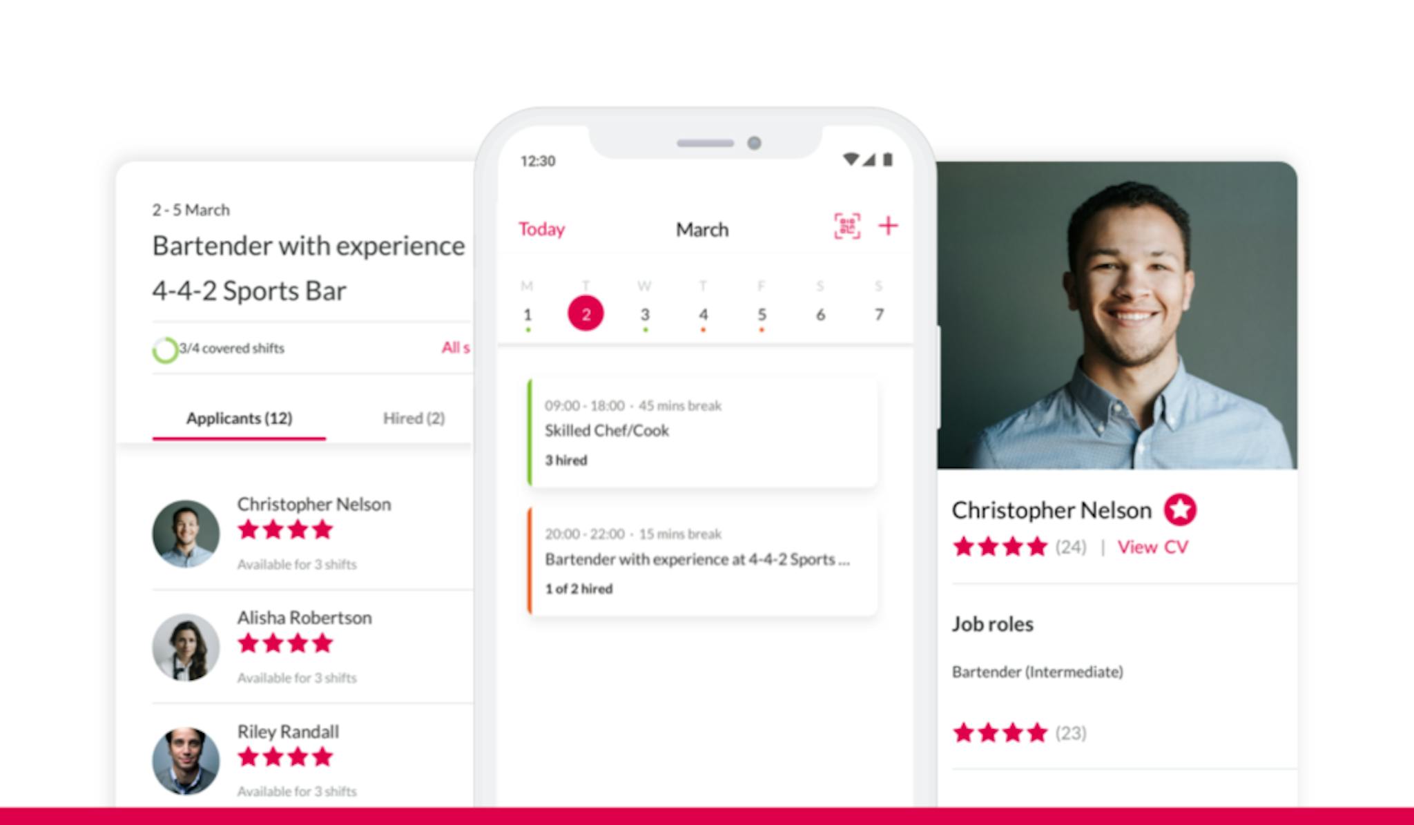 app screen shots of coople