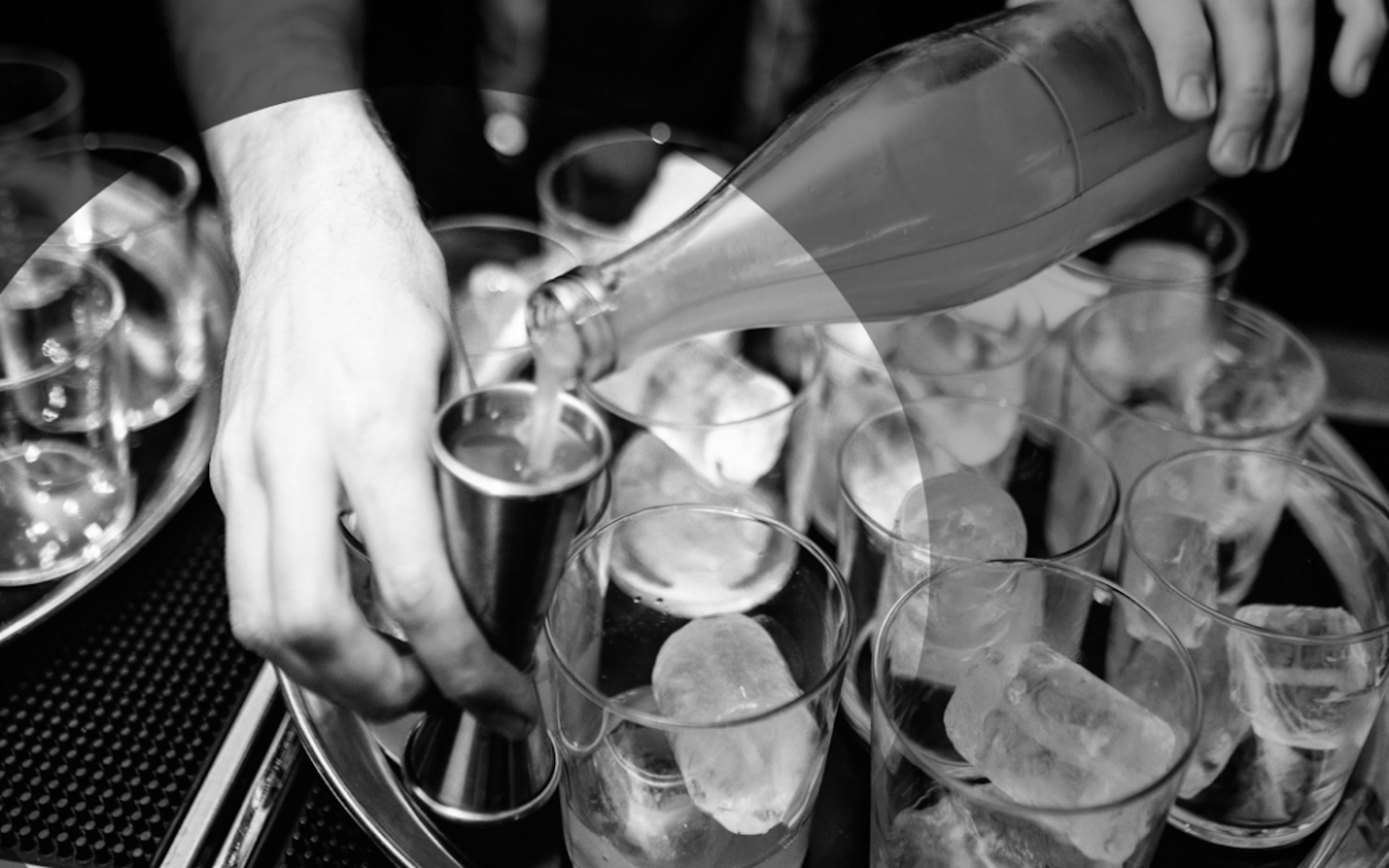 event staff serving drinks