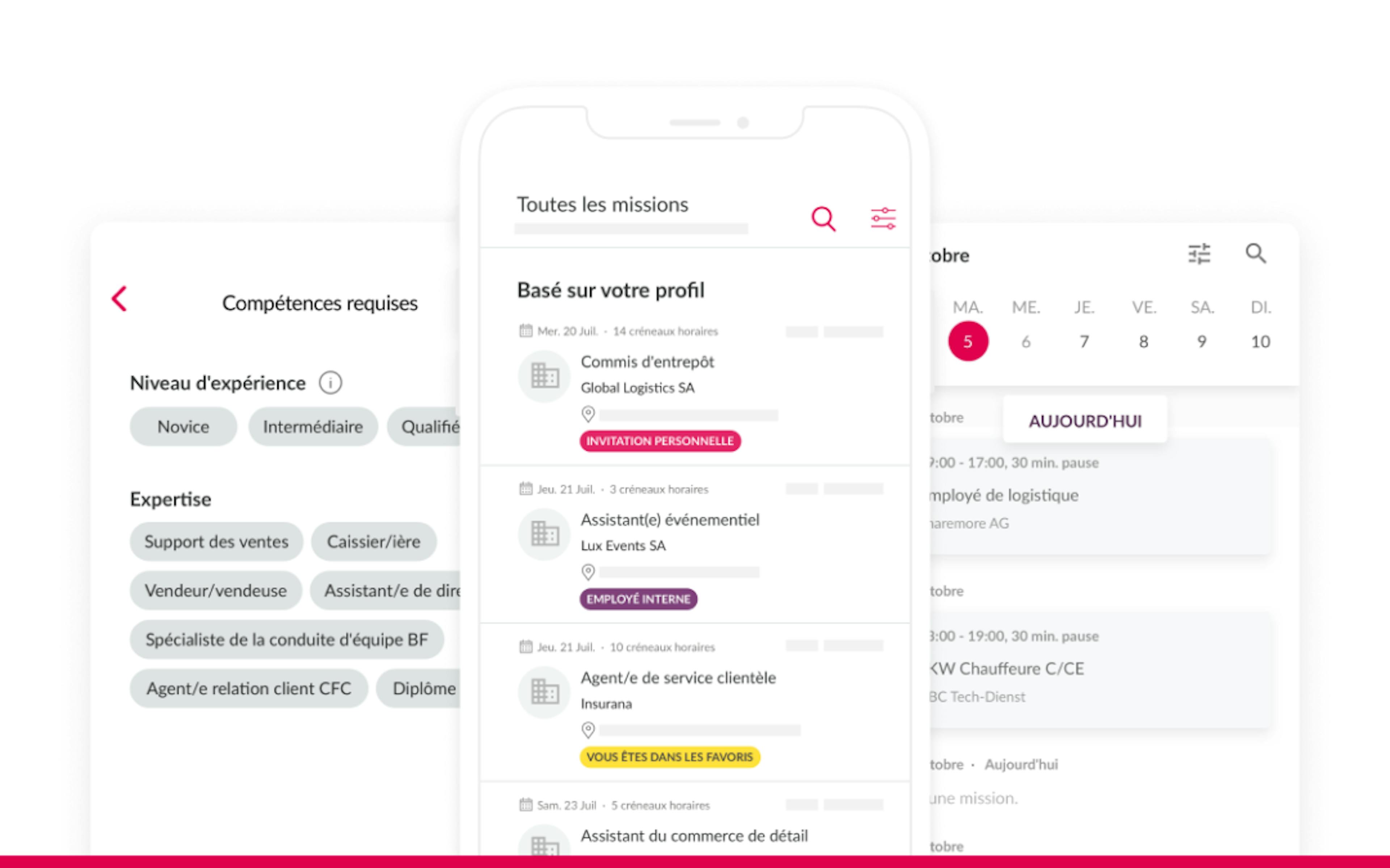 Captures d'écran de l'application Coople Jobs