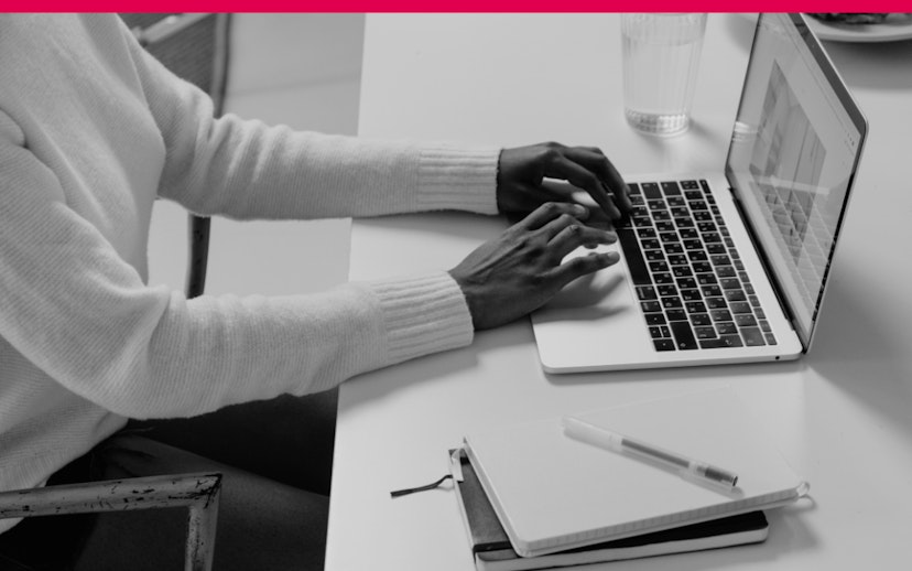 remote worker on laptop