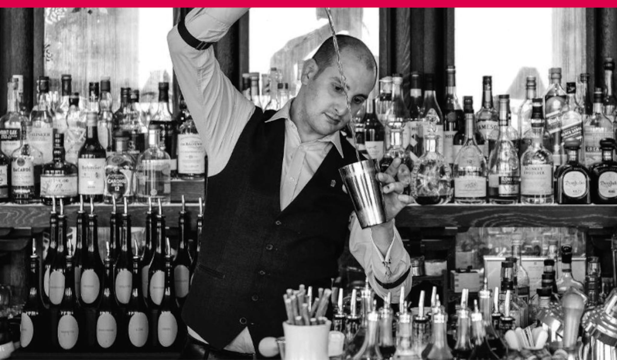 bartender serving cocktail