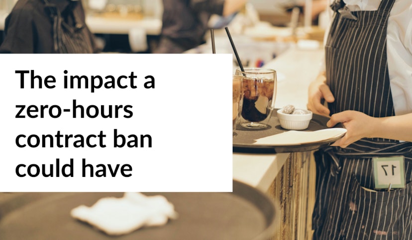 zero hours worker serving food